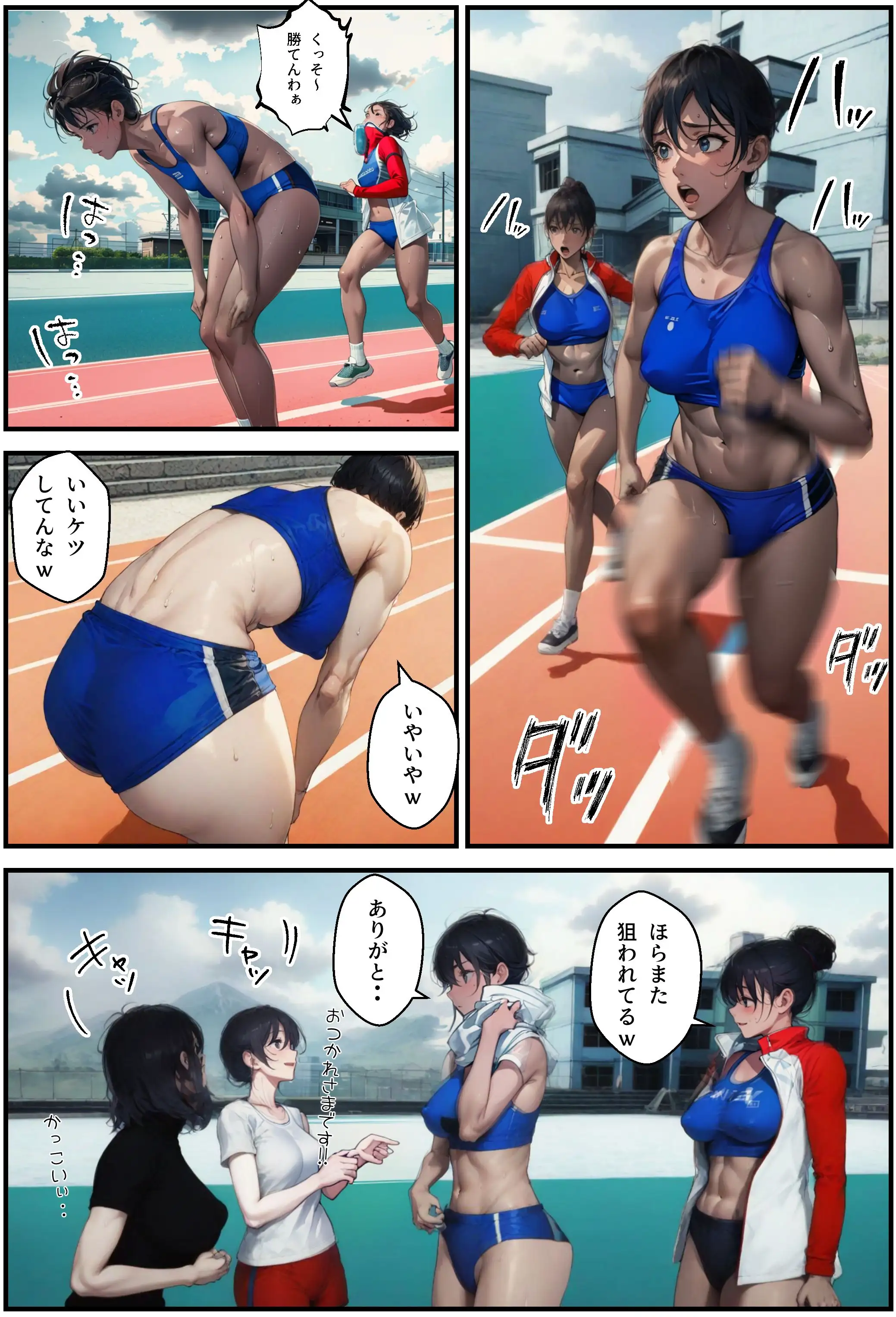 陸上女子と種付けマッサージ 1ページ