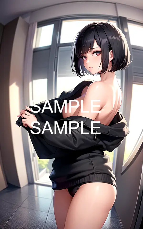 黒髪美女の着替えイラスト集 5ページ