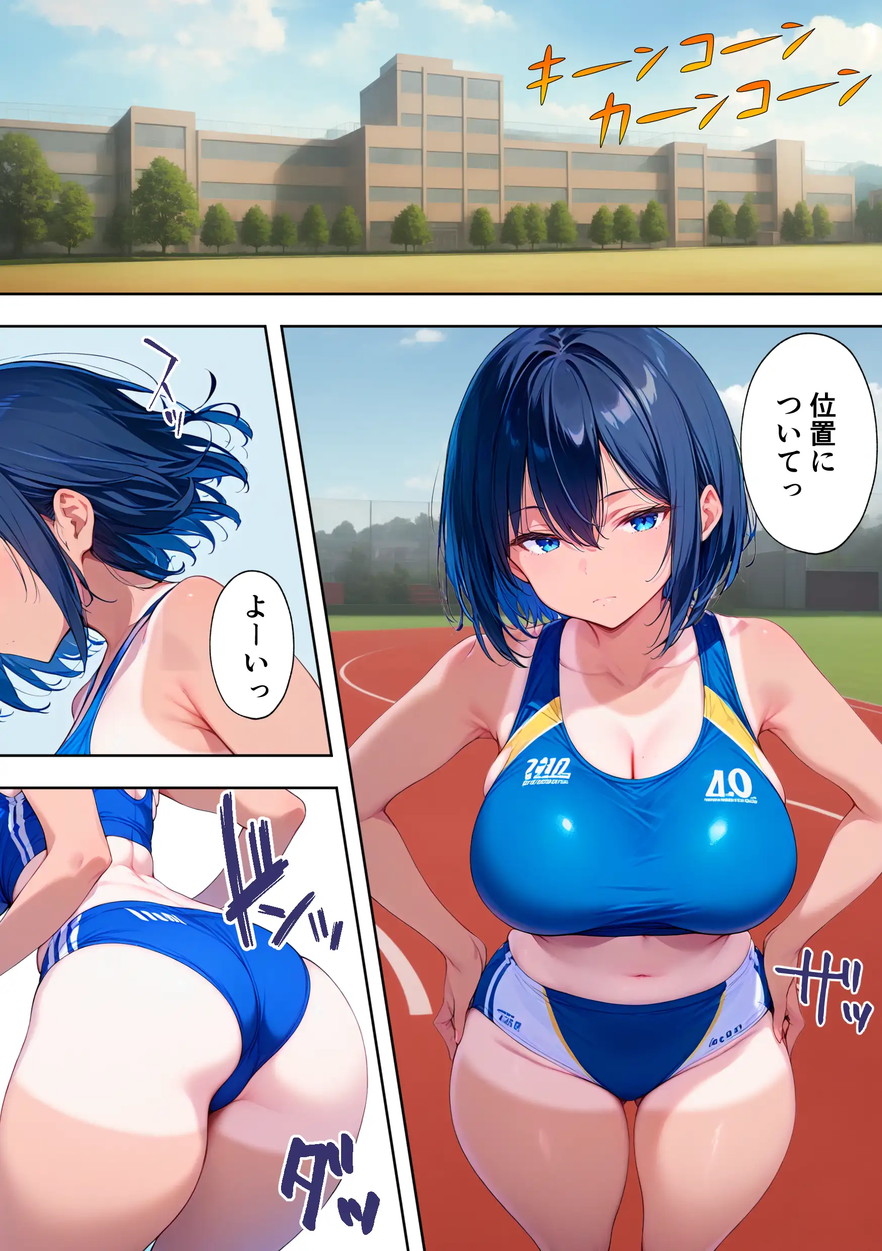 陸上部部長で幼馴染の強気な彼女が催●おじさんに寝取られ孕まされる話 1ページ