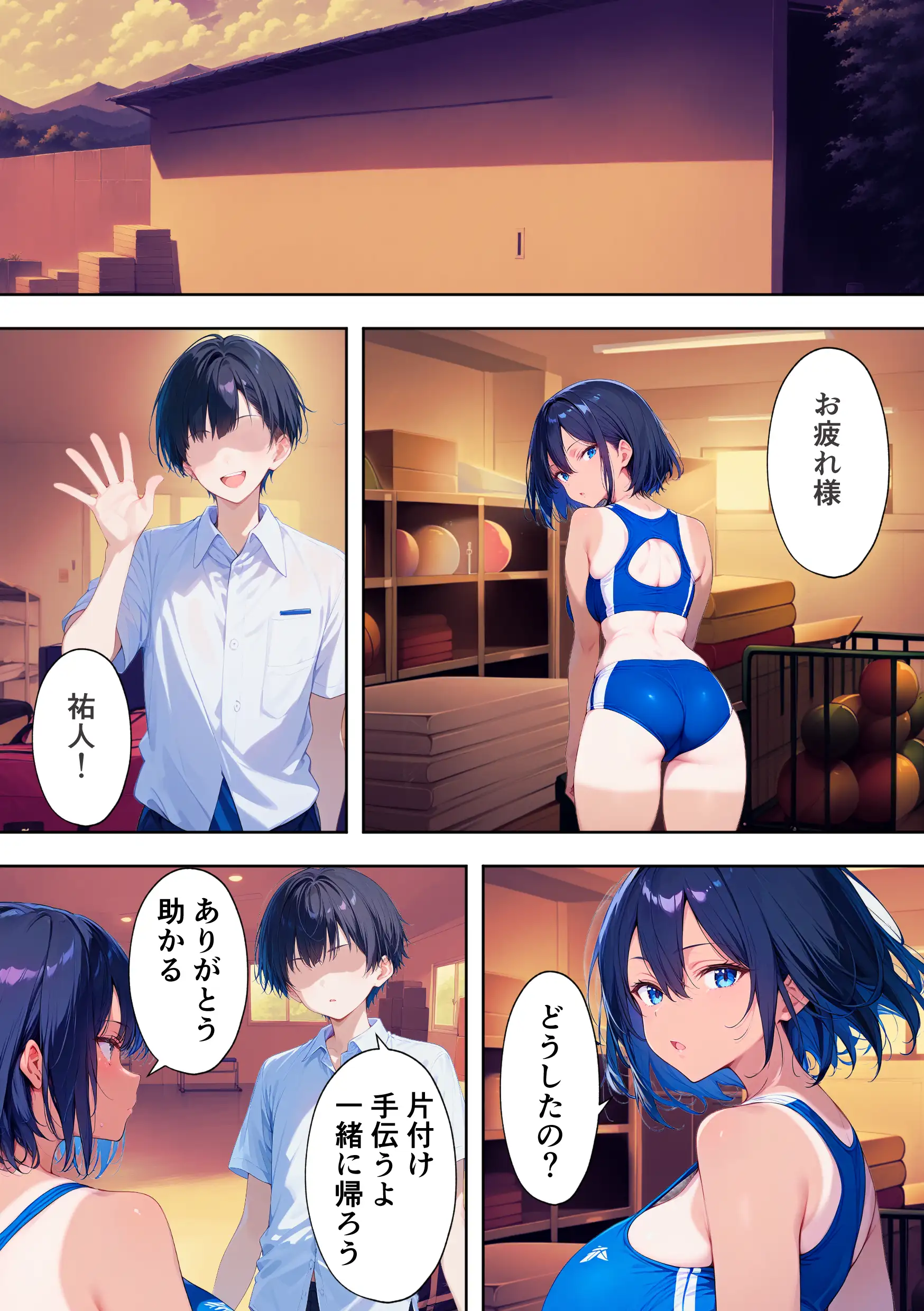 陸上部部長で幼馴染の強気な彼女が催●おじさんに寝取られ孕まされる話 5ページ