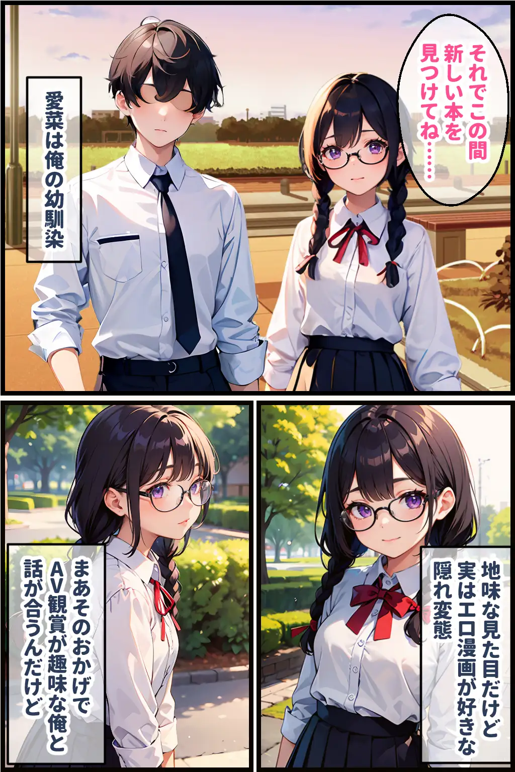 幼馴染みの地味娘と野外セックス 1ページ