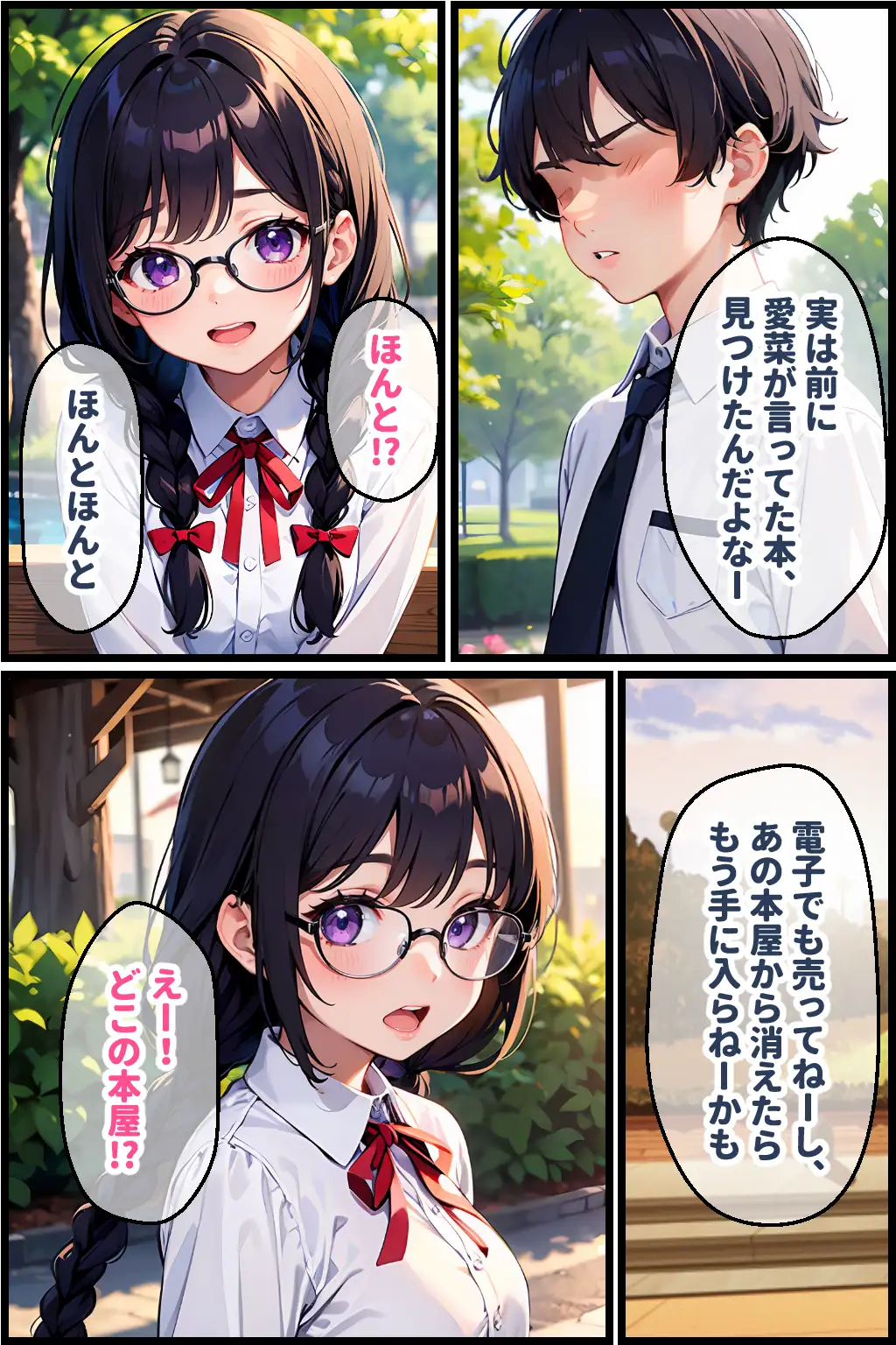 幼馴染みの地味娘と野外セックス 4ページ