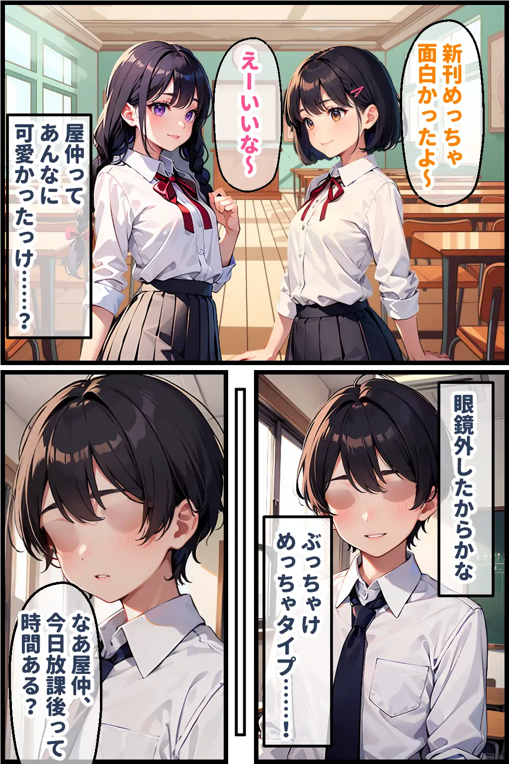 地味娘がメガネを外すと… 2ページ