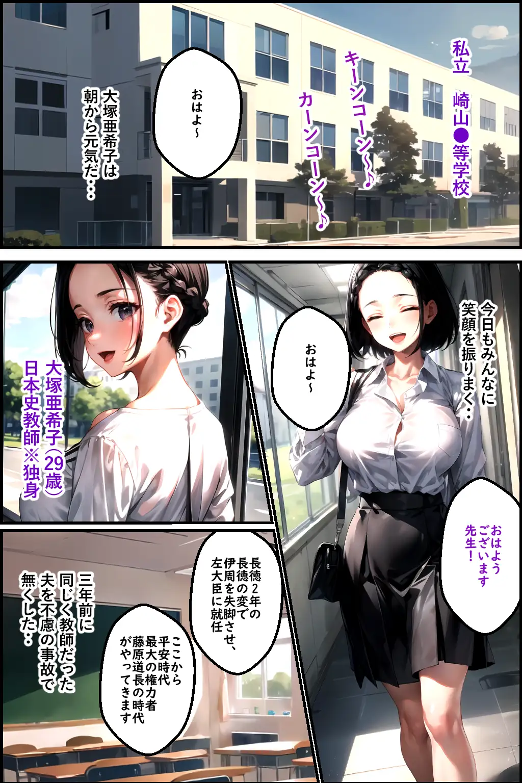 未亡人教師（上巻）大好きな先生が教頭の愛人に堕ちていた件 4ページ