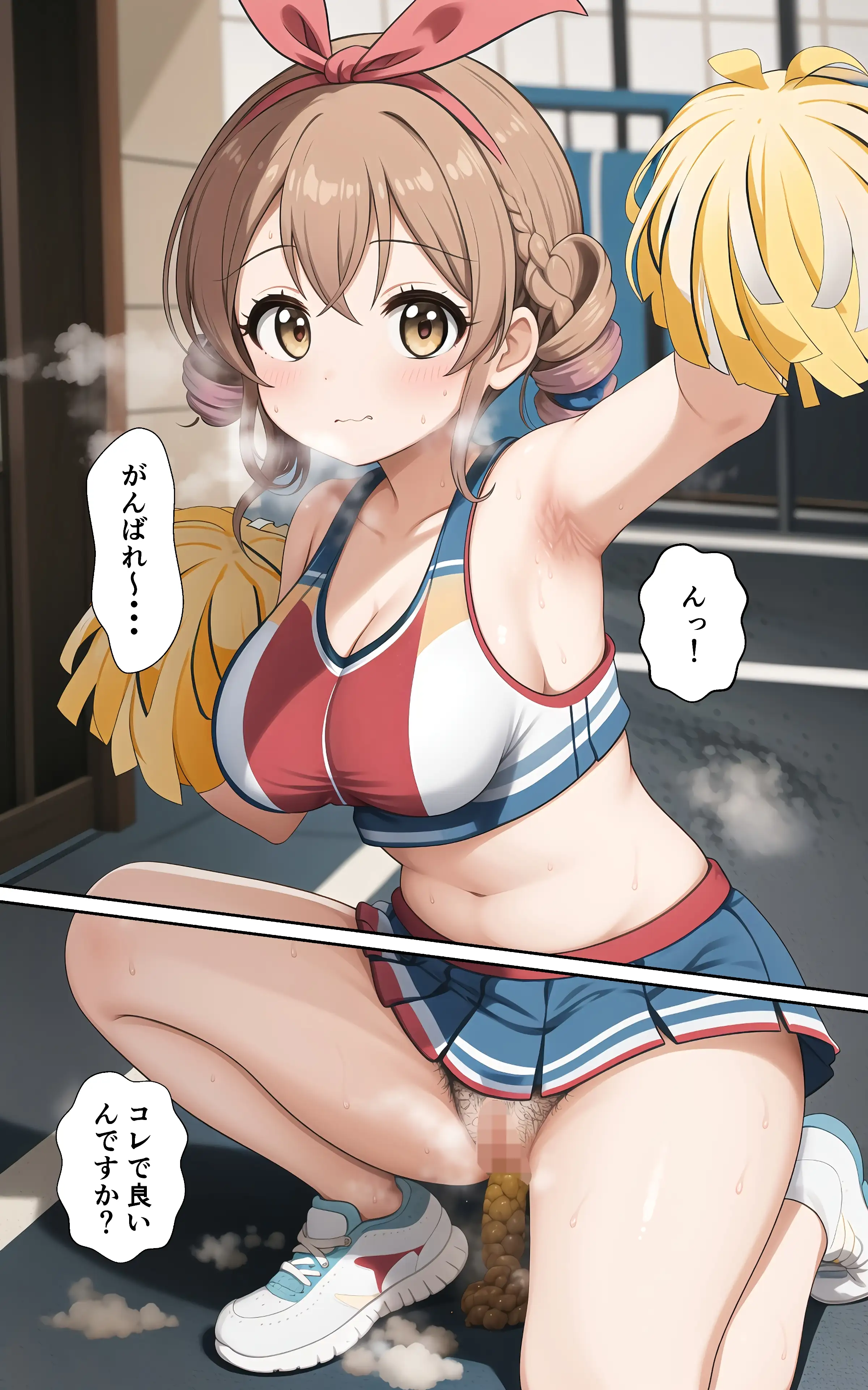 レッツゴーフレフレ！ブリブリうんこDEチアガール 2ページ