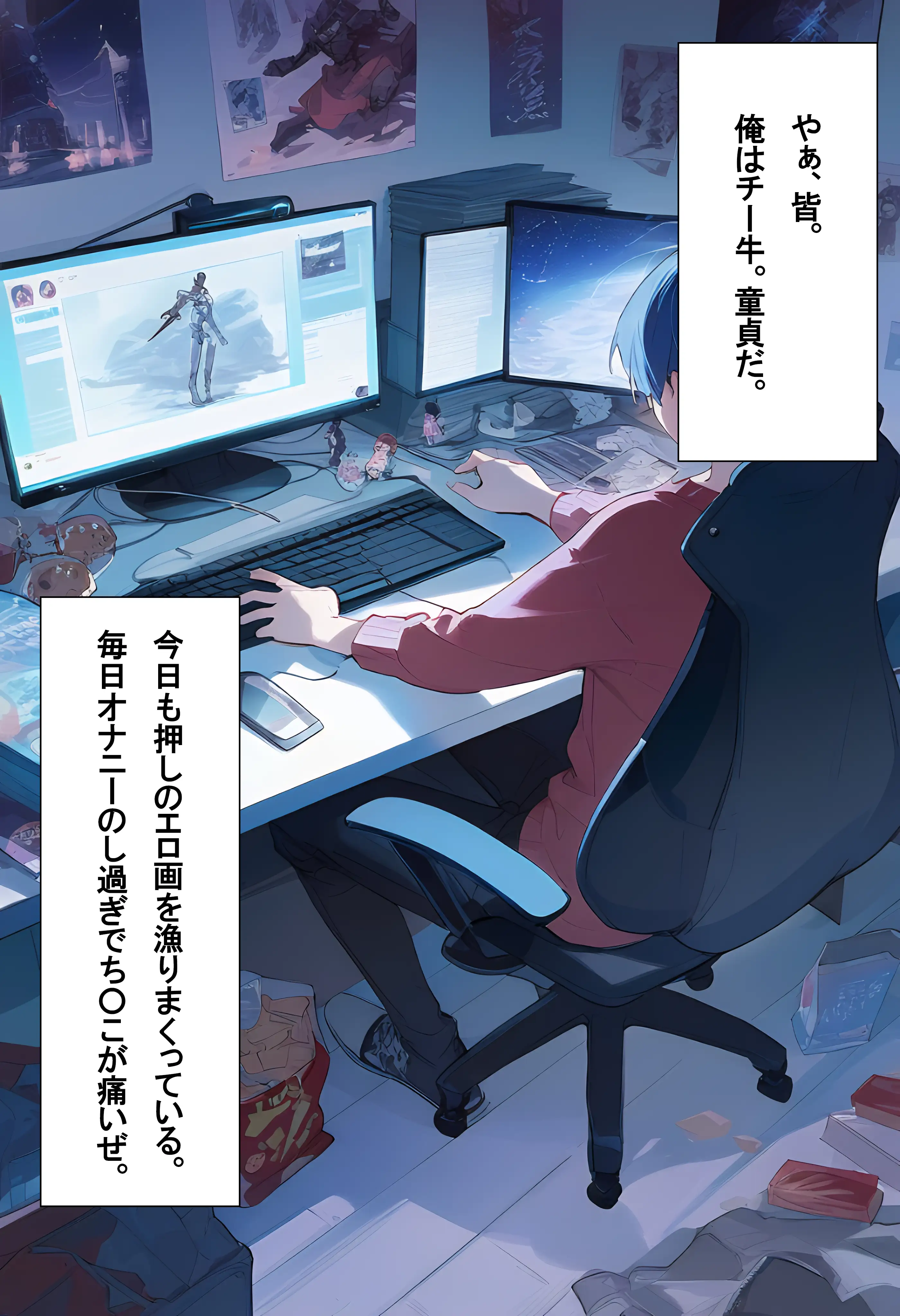 チー牛の妄想 1〜推しに筆おろしされた件〜 3ページ