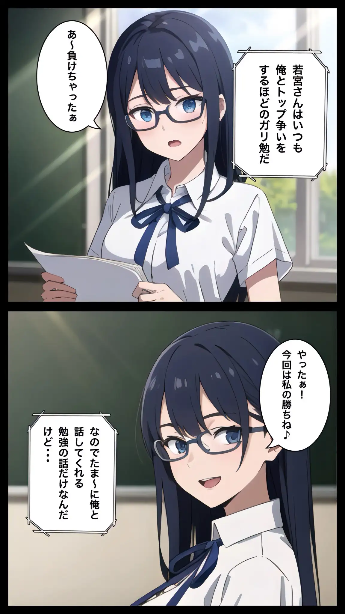 清楚なガリ勉美女にテストで勝ったからヤリたい放題した結果 4ページ