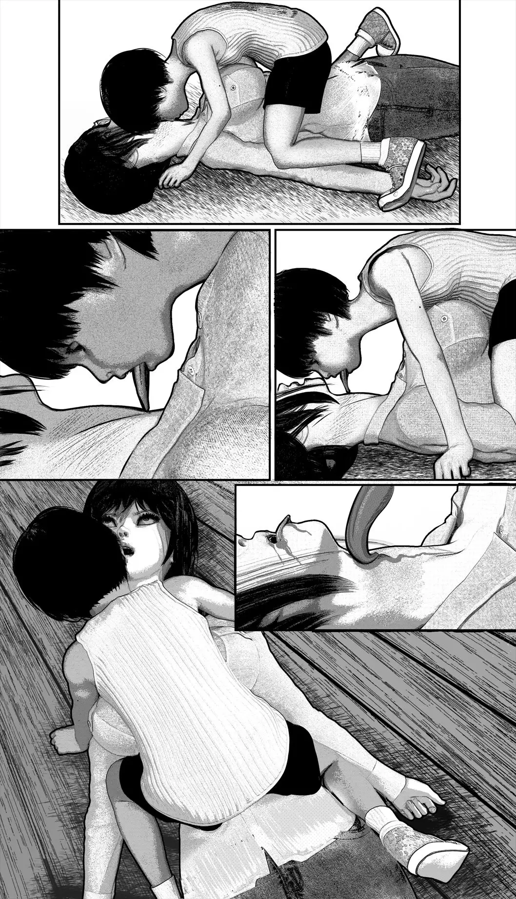 首絞め！漫画・スナッフシリーズ「三部作総集編」/首絞めリョナ・コミック作品 17ページ