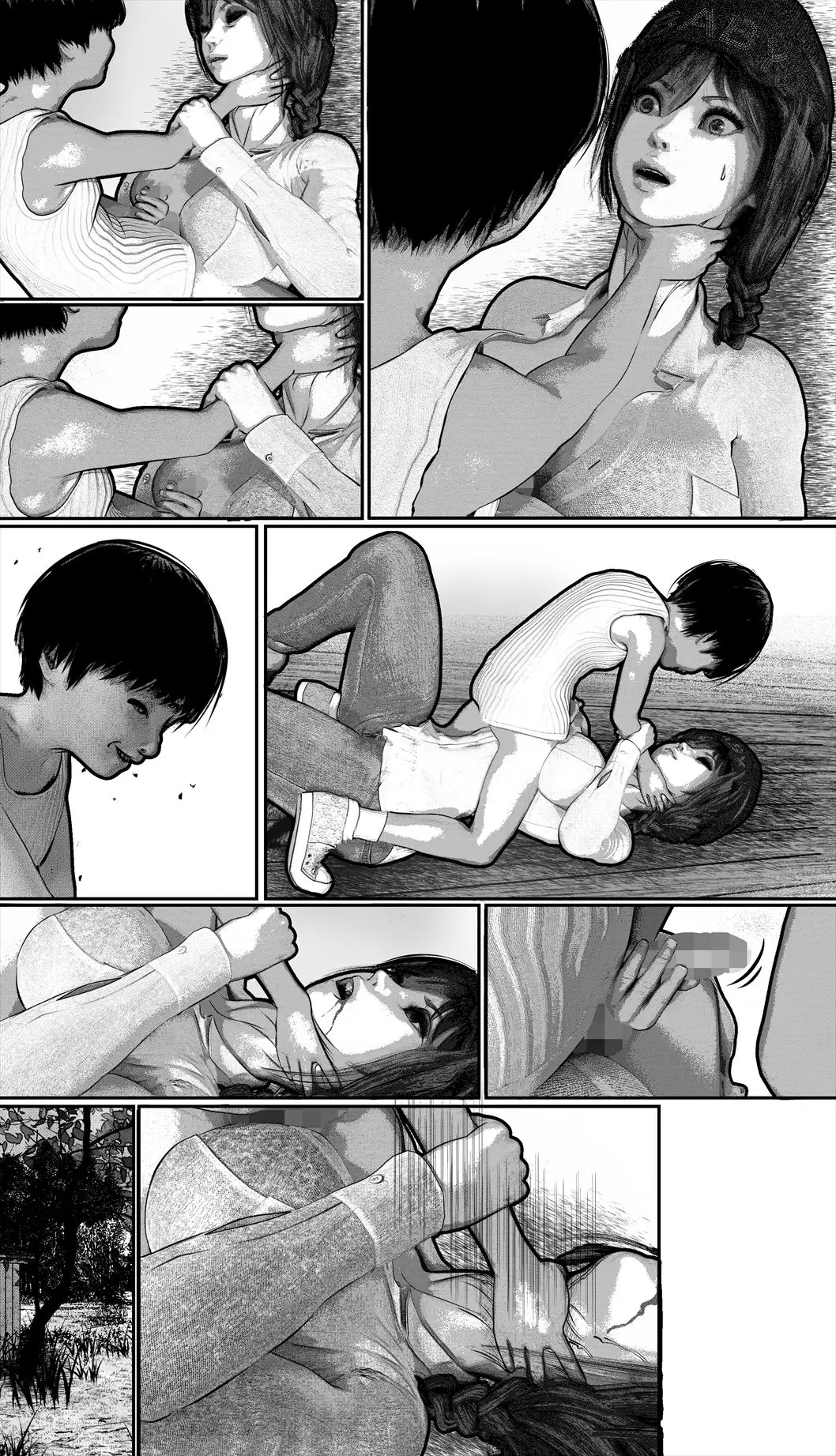 首絞め！漫画・スナッフシリーズ「三部作総集編」/首絞めリョナ・コミック作品 18ページ