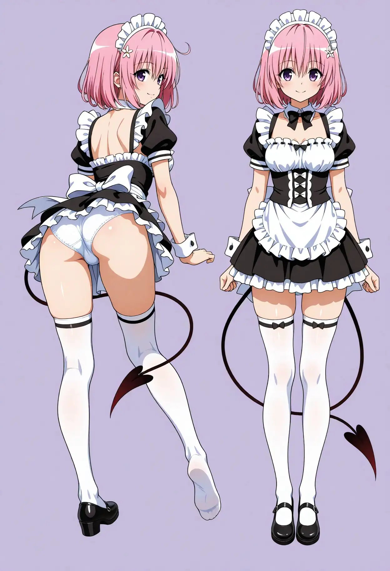 立ち絵とローアングル3【メイド服風】 8ページ