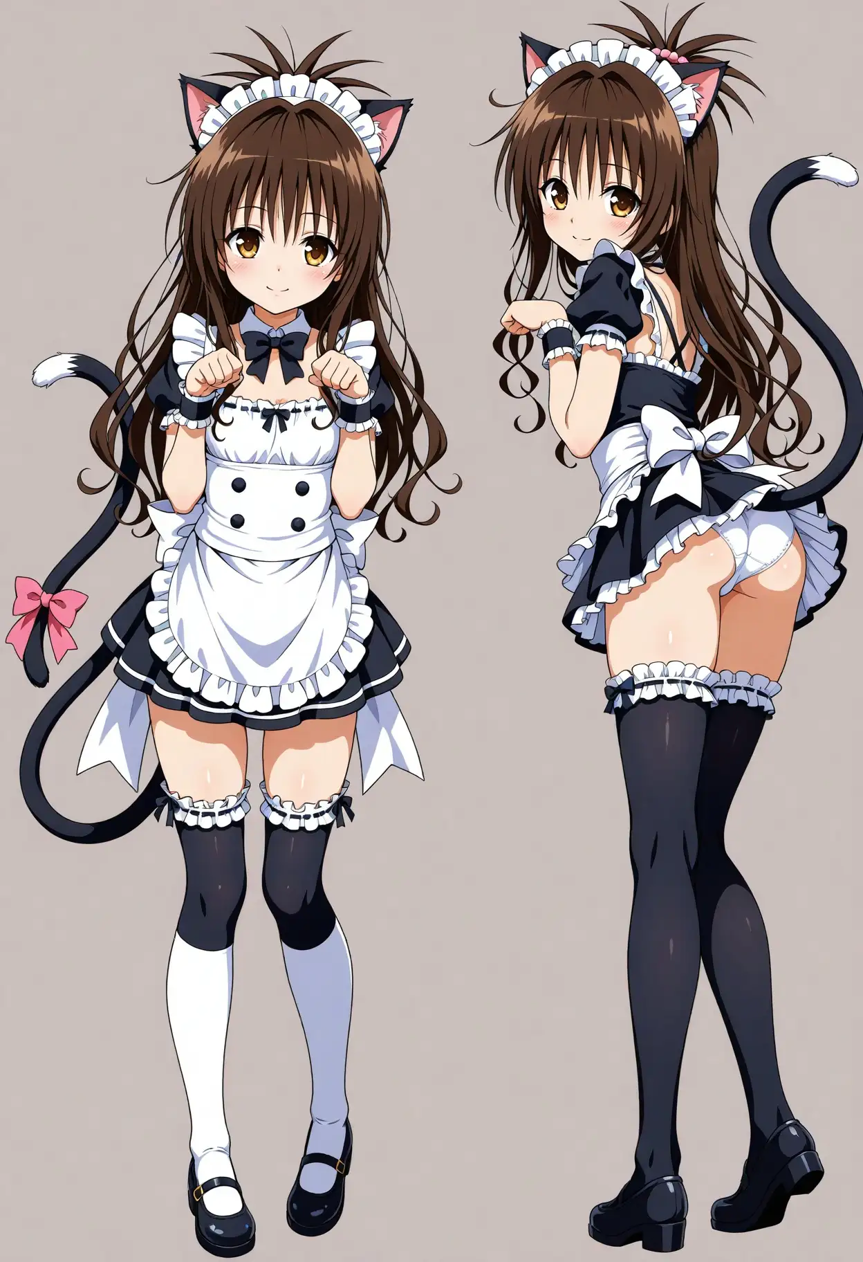 立ち絵とローアングル3【メイド服風】 16ページ