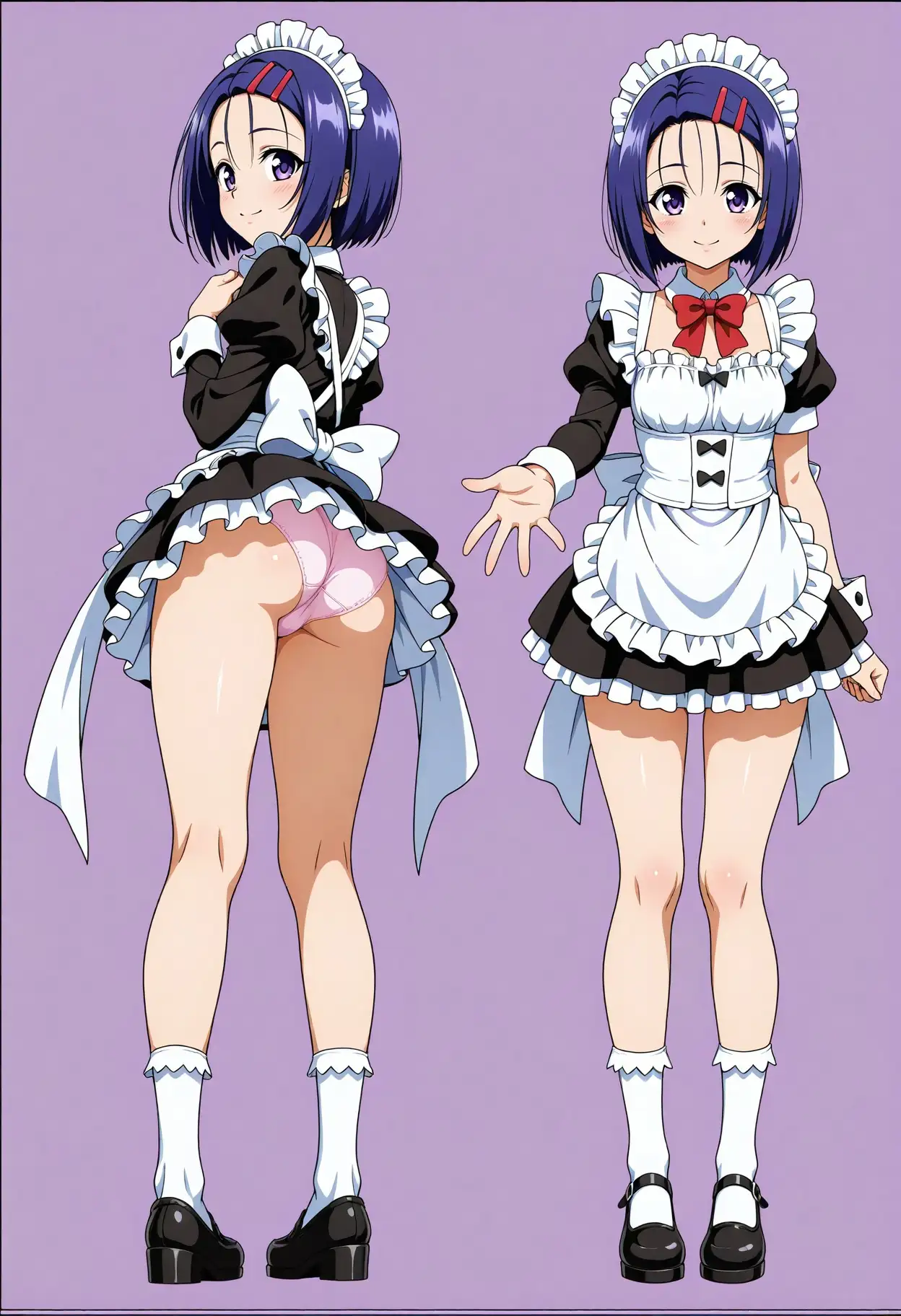 立ち絵とローアングル3【メイド服風】 22ページ