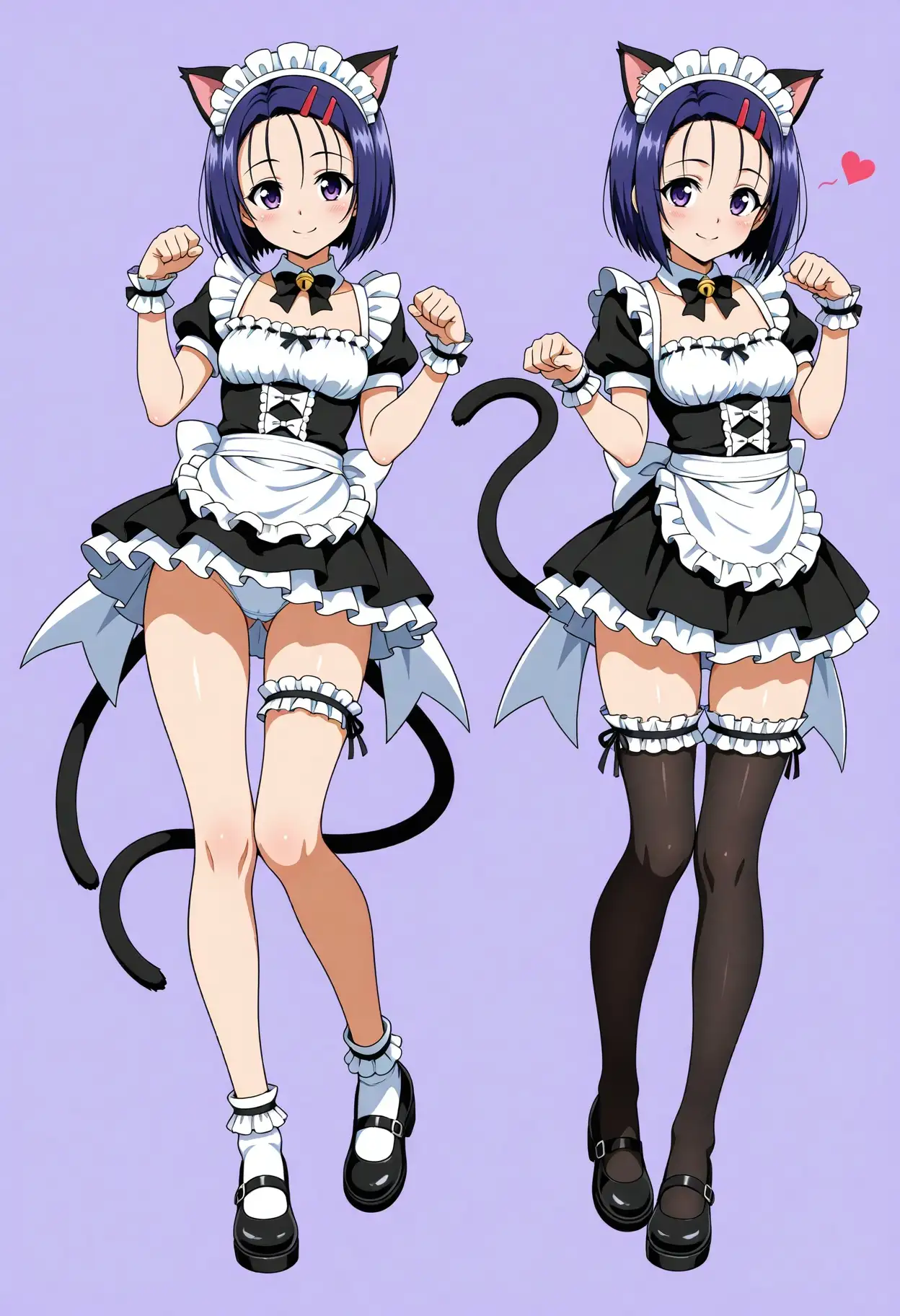 立ち絵とローアングル3【メイド服風】 23ページ