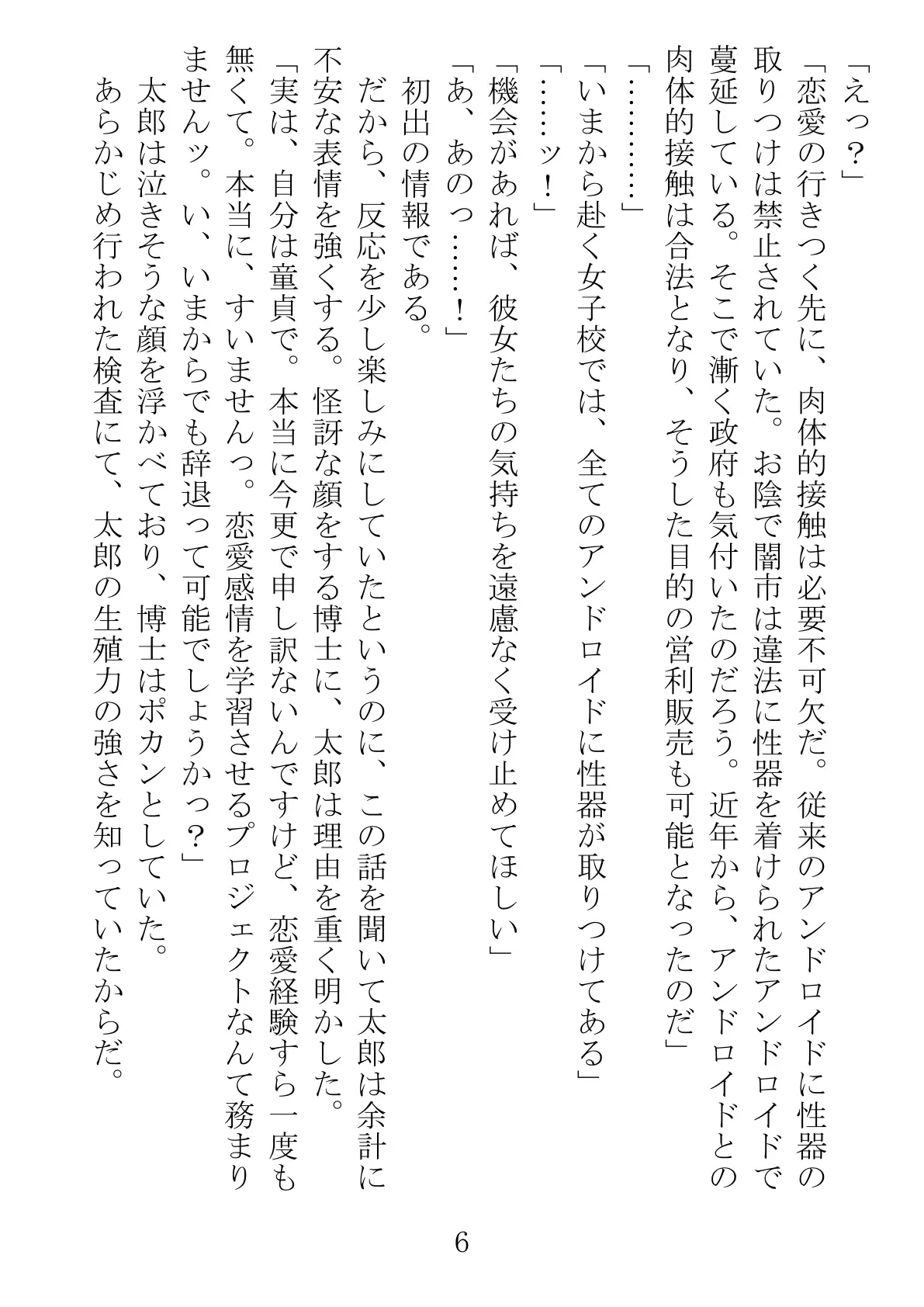 アンドロイドに性行為を学習させる為に派遣された僕 6ページ