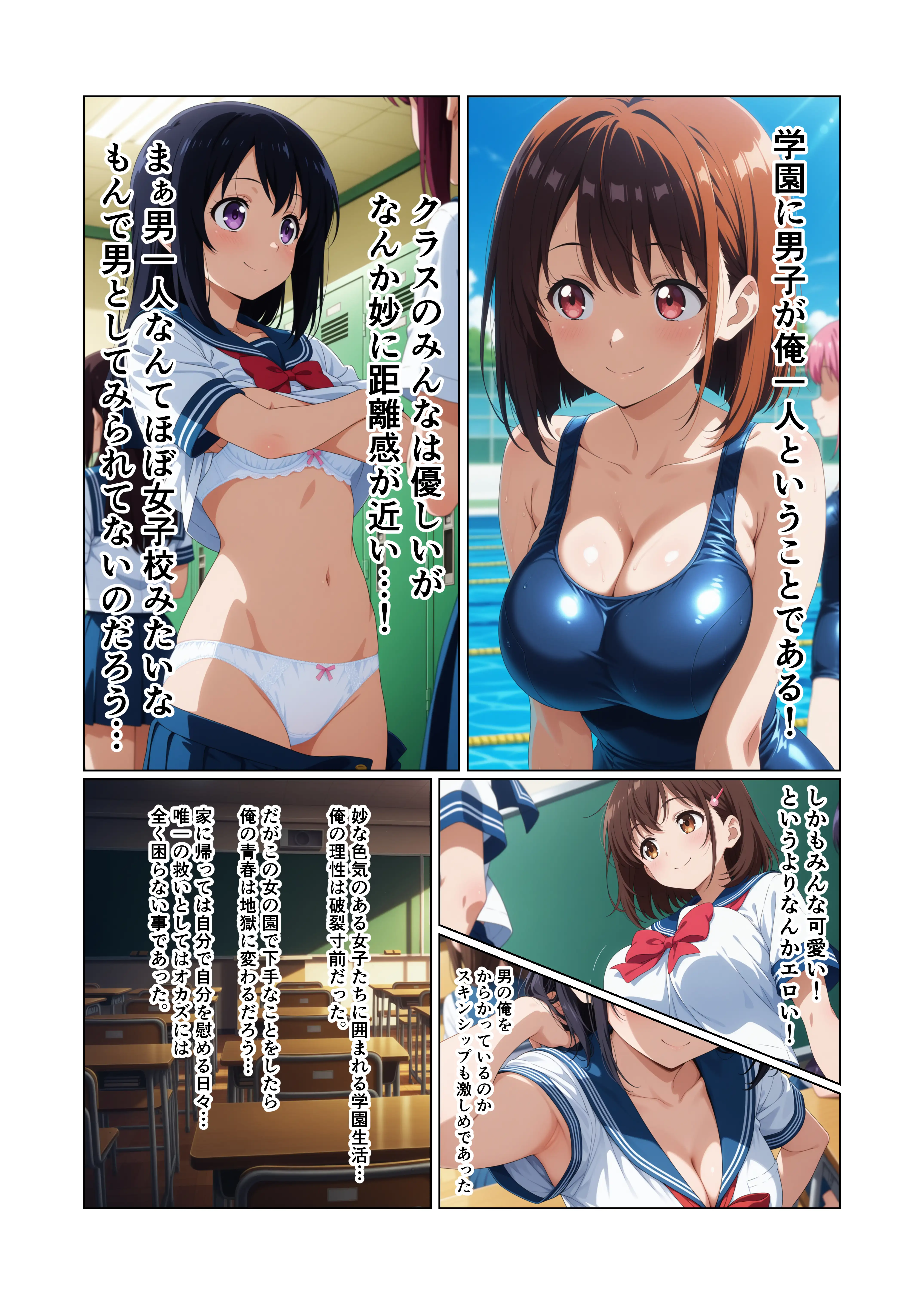 いつでもえっちOKの学園で唯一の男子の俺が女子とヤりたい放題する話 2ページ