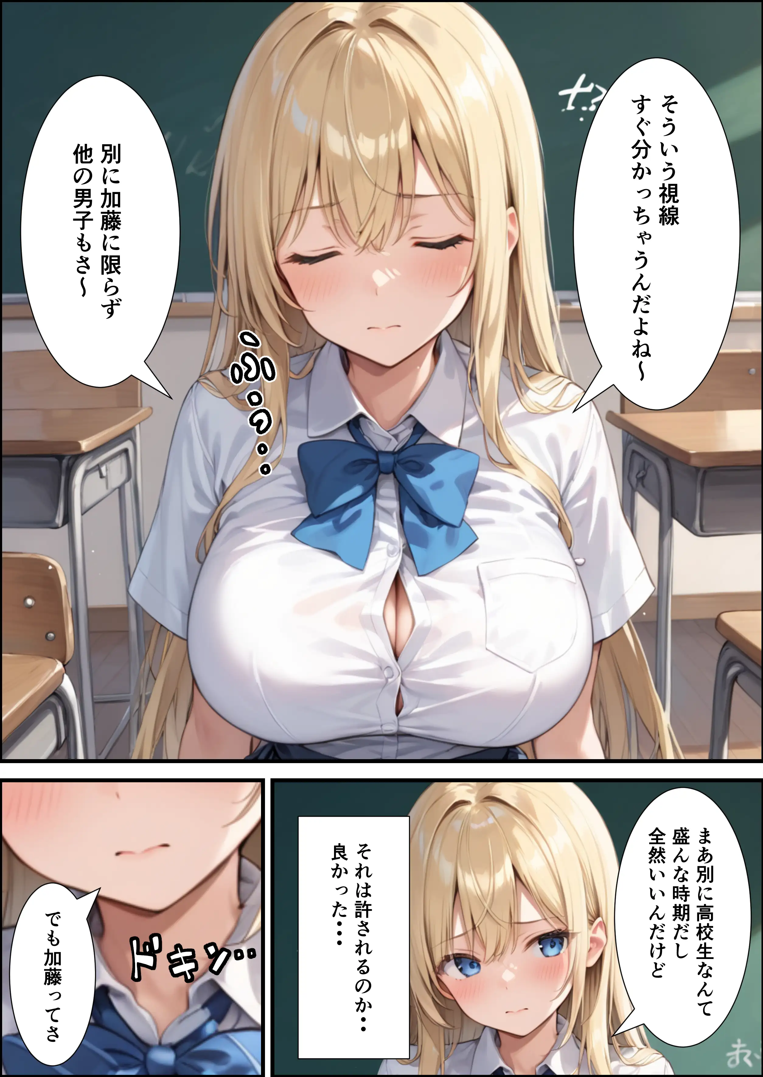 陰キャの俺が隣の席のギャルJKの爆乳を眺めてたら襲われた話【体験版20P】 8ページ