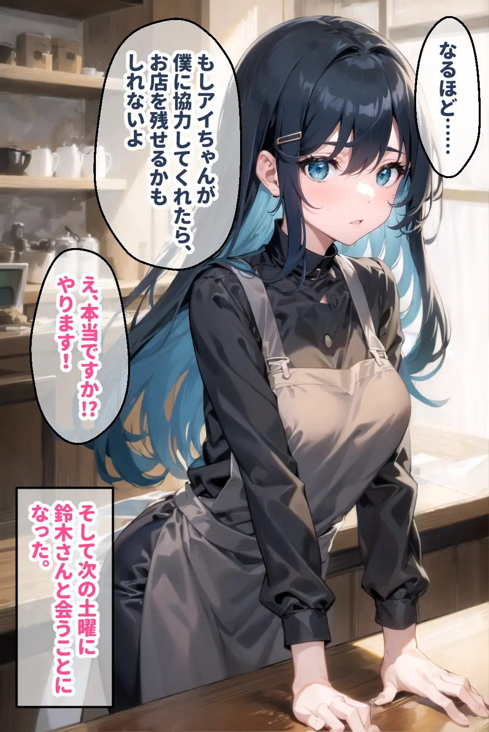 看板娘アイちゃん 「私、お店のためなら何でもします。」 オジサマ達の肉便器 6ページ