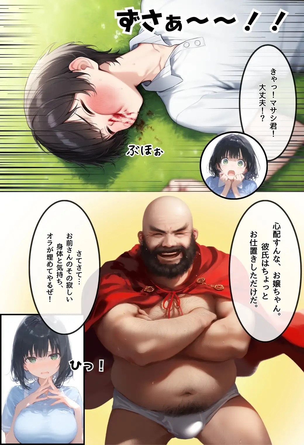 とんでも！ボッキーマン。〜彼氏の前で彼女を寝取ってボッキー！の巻〜 11ページ