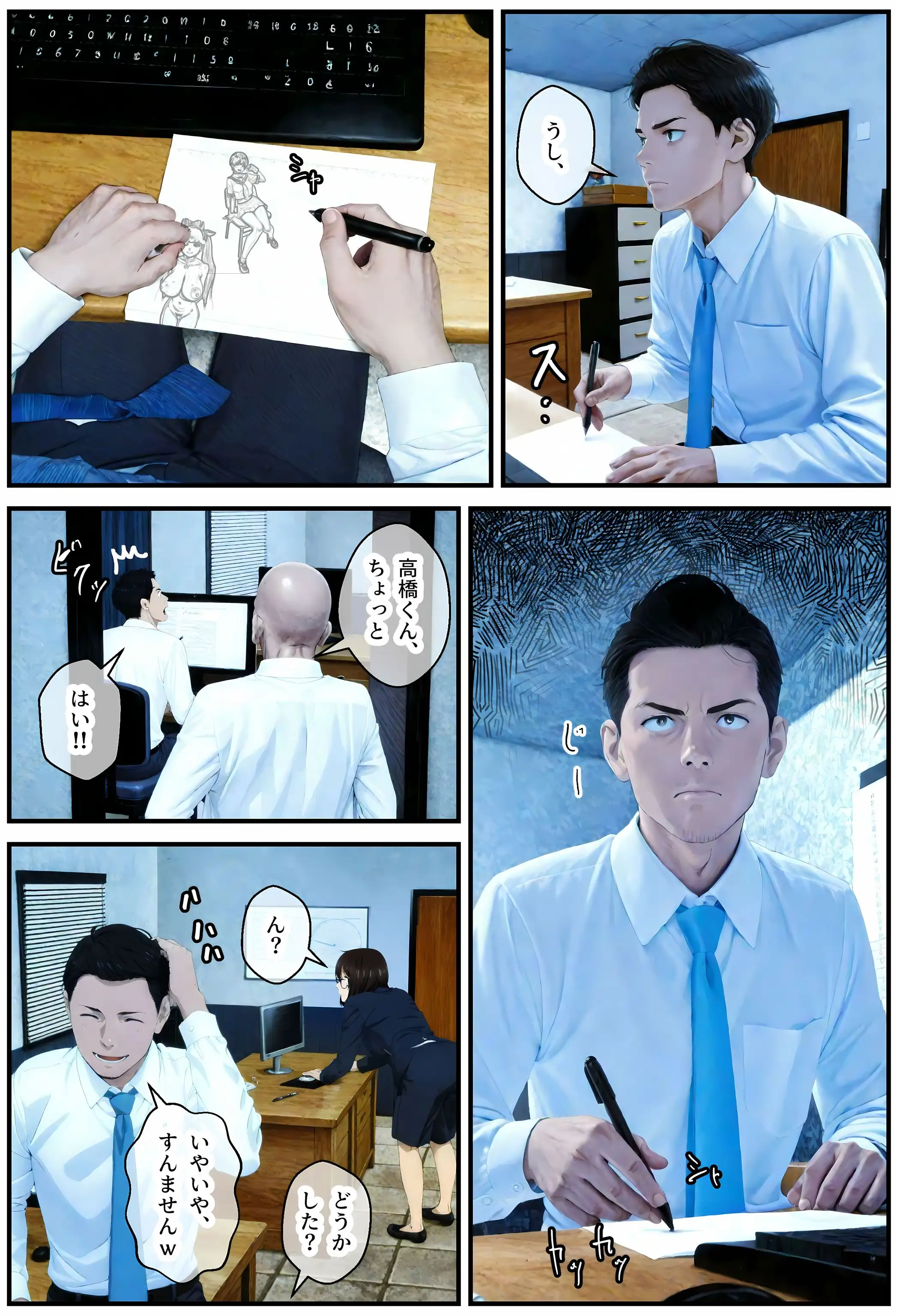 地味でオタクな後輩とエロ漫画を作ることになったんだが 3ページ