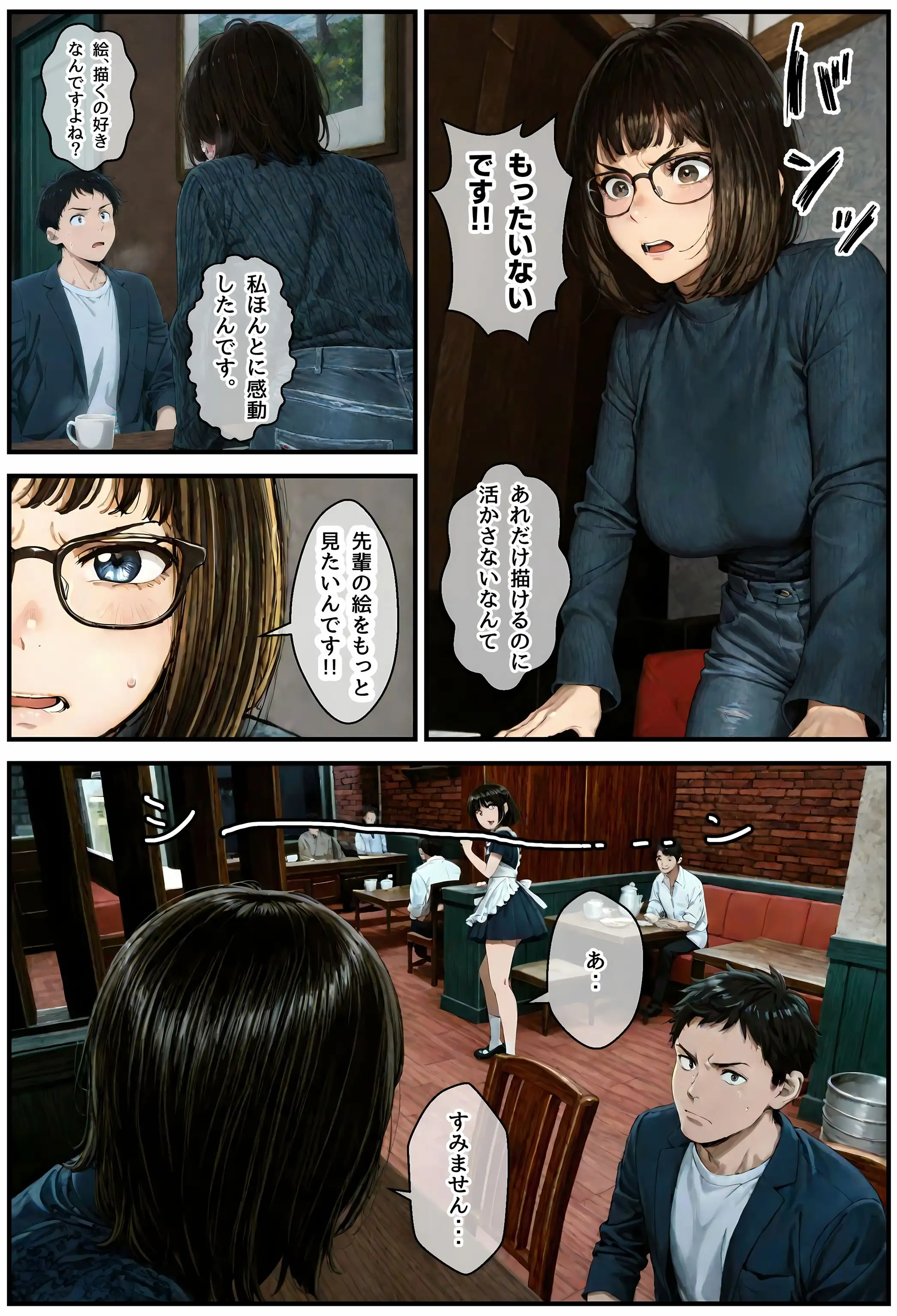 地味でオタクな後輩とエロ漫画を作ることになったんだが 10ページ