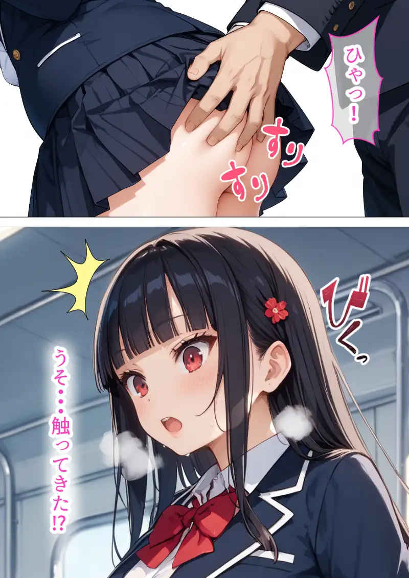 種付けおじさんに痴●された件 爆乳JK編 9ページ