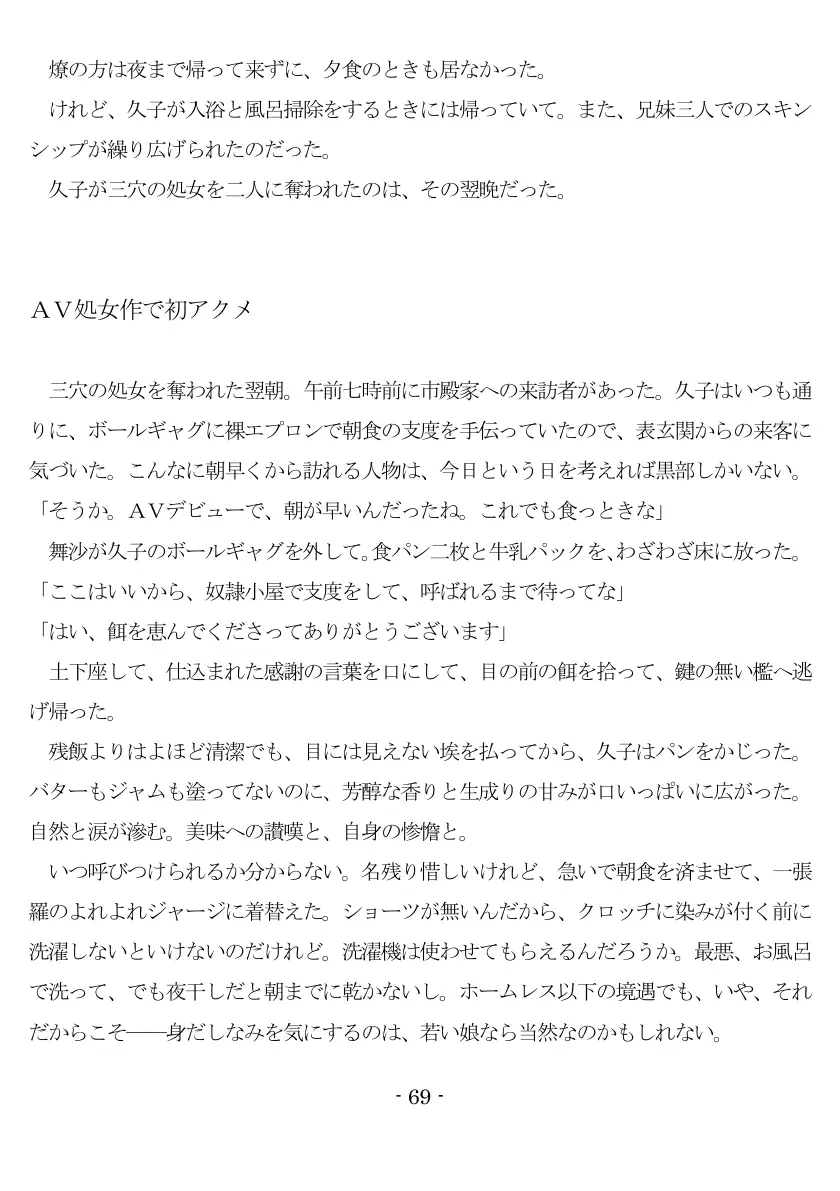 800万円のDVR:1淫虐調教編 70ページ