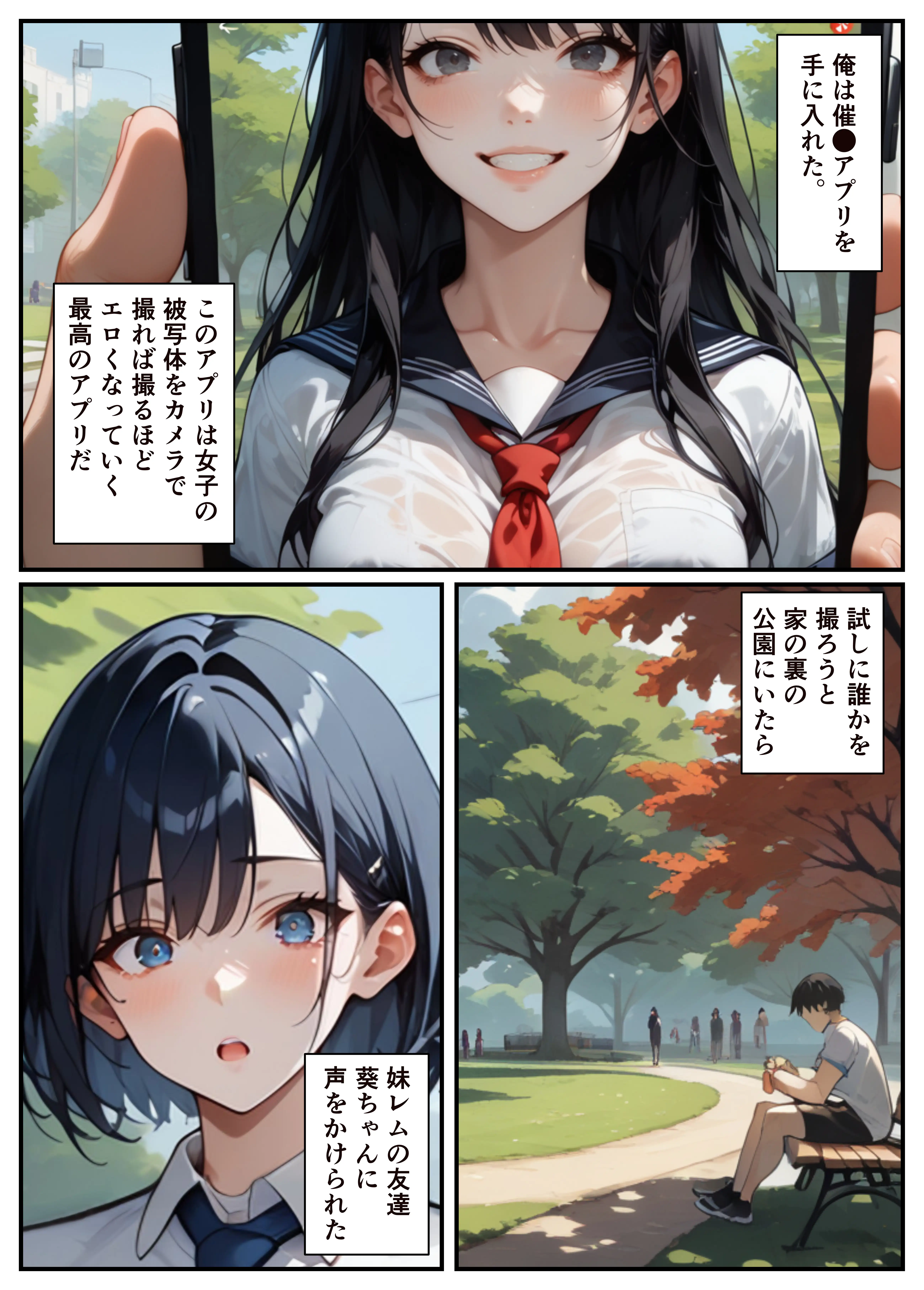 催●アプリで妹の友達を思いどおりに！「葵編」 1ページ