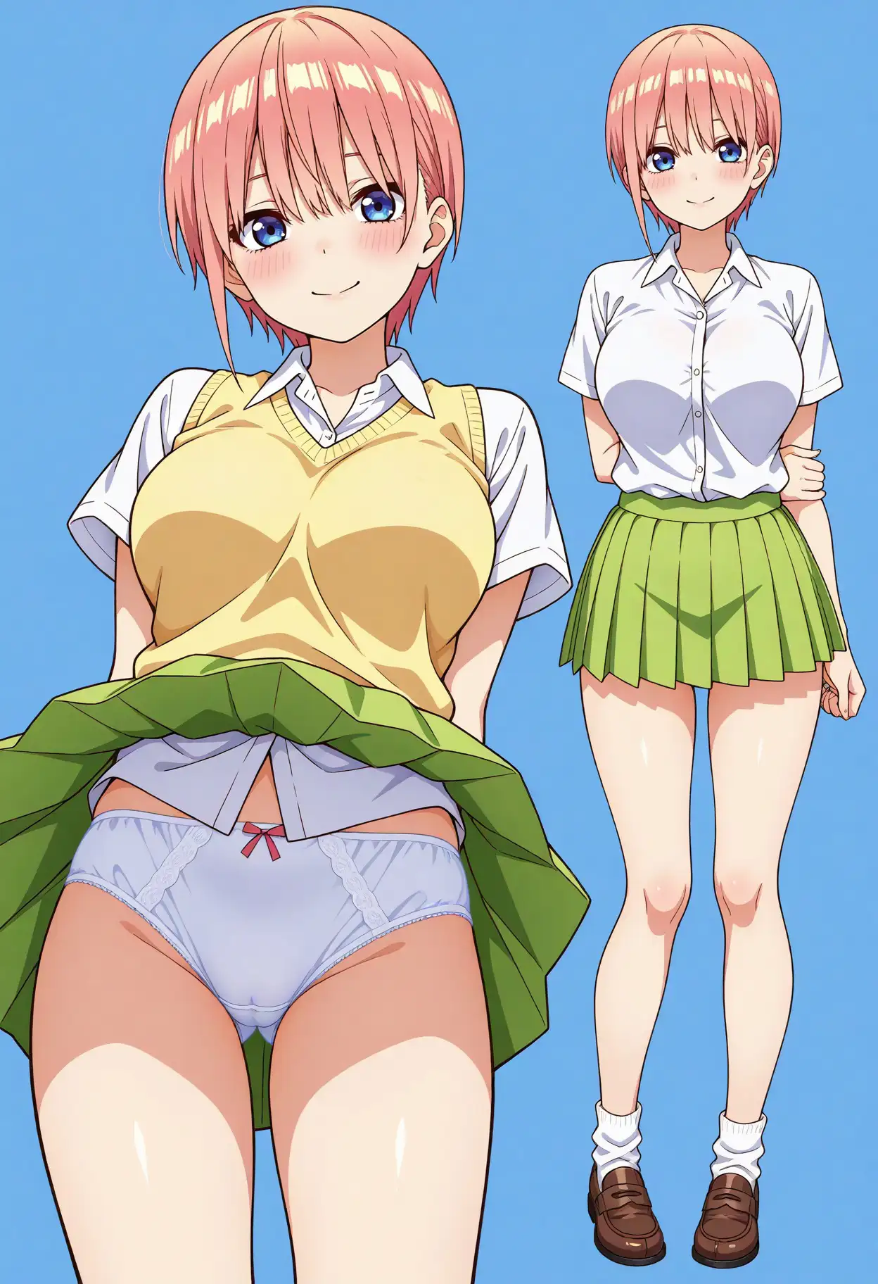 立ち絵とローアングル5【中〇一花、中〇二乃風】 1ページ