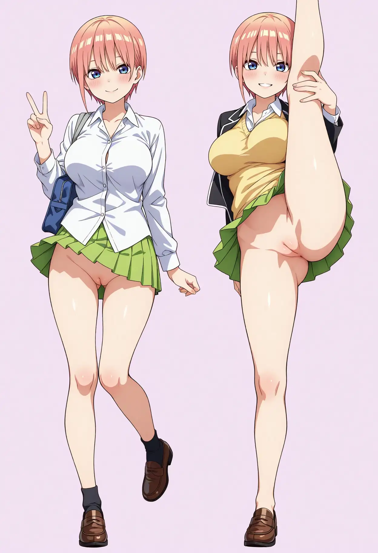 立ち絵とローアングル5【中〇一花、中〇二乃風】 4ページ