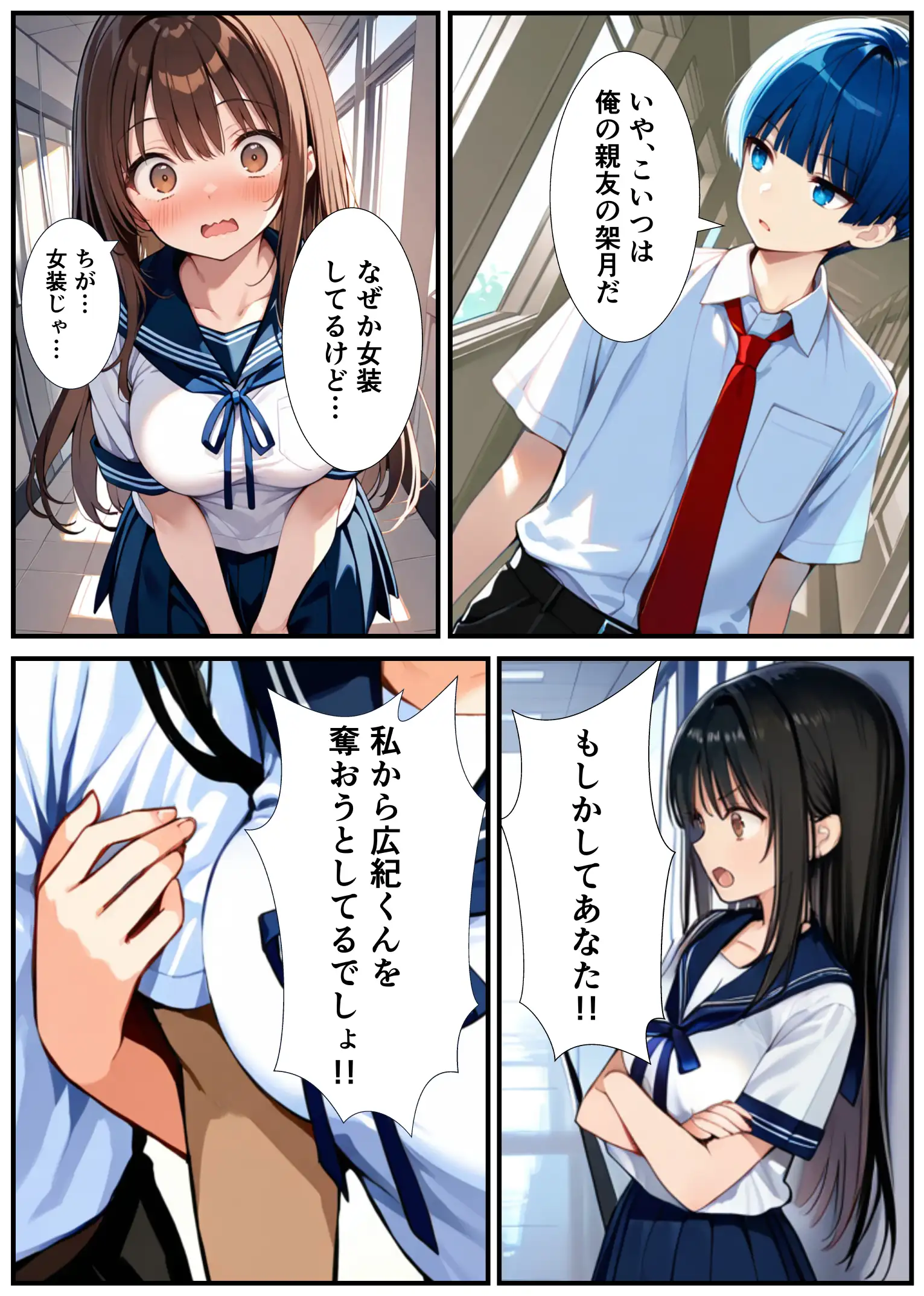 女体化したので大好きだった親友を寝取った話 22ページ