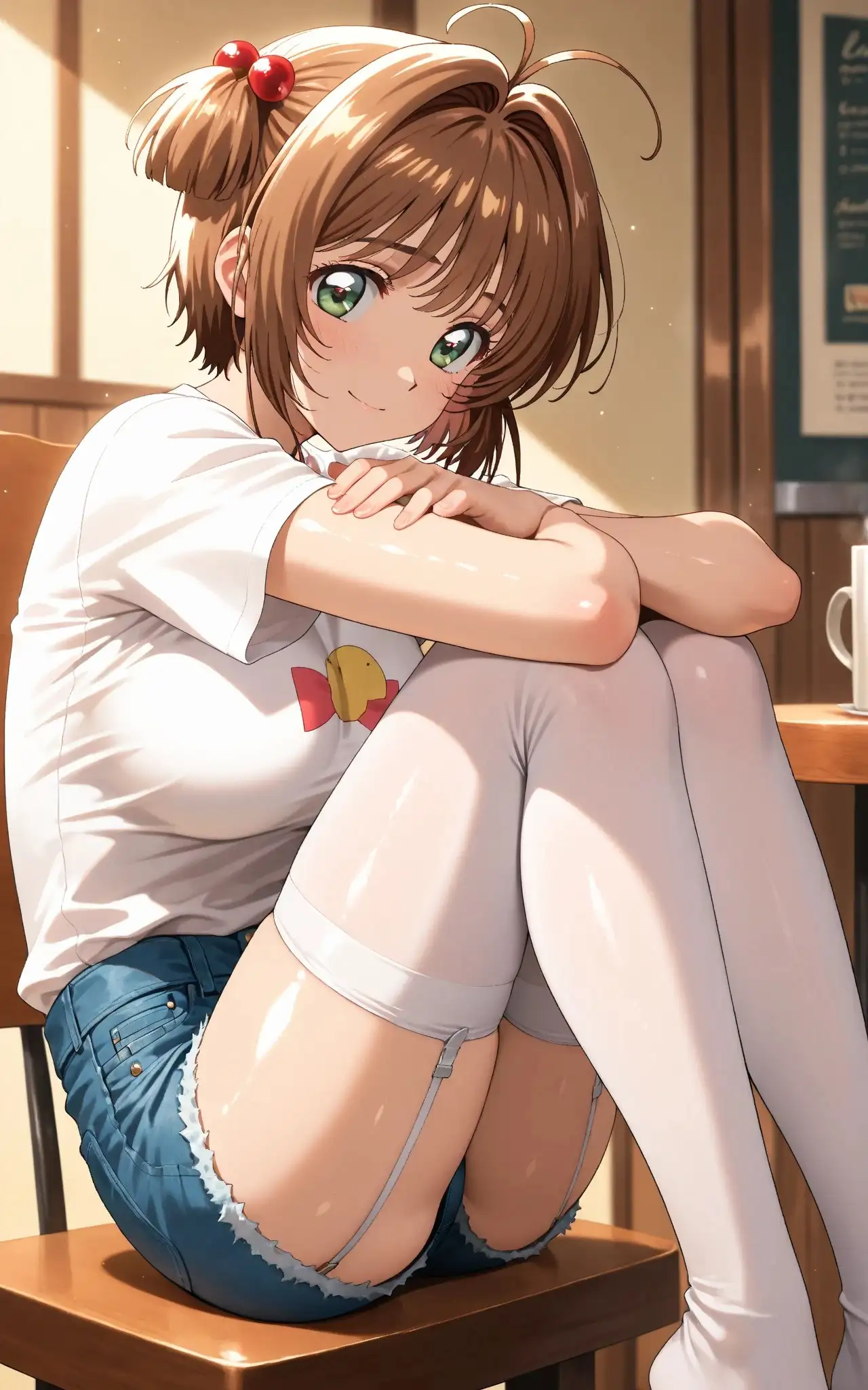 【発情美少女】カードキ〇プターさくら  木之〇桜 室内イチャイチャ編 4ページ