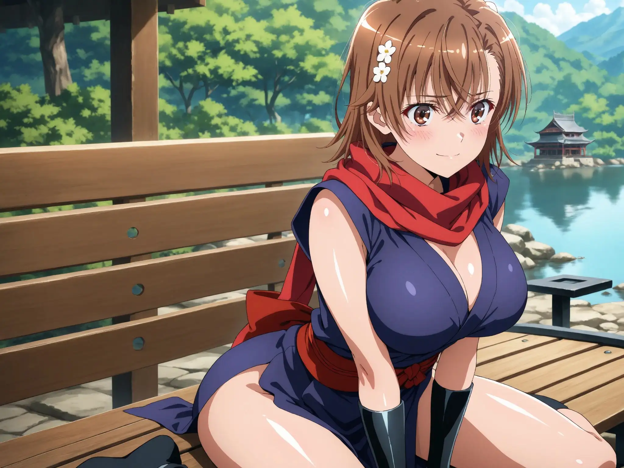 【発情ヒロイン】とある科学の超電〇砲  御坂〇琴  くのいちへん  〜横長画面〜 4ページ