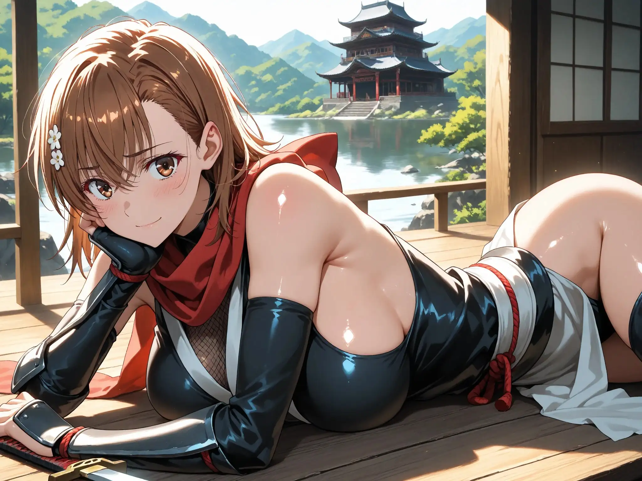 【発情ヒロイン】とある科学の超電〇砲  御坂〇琴  くのいちへん  〜横長画面〜 5ページ