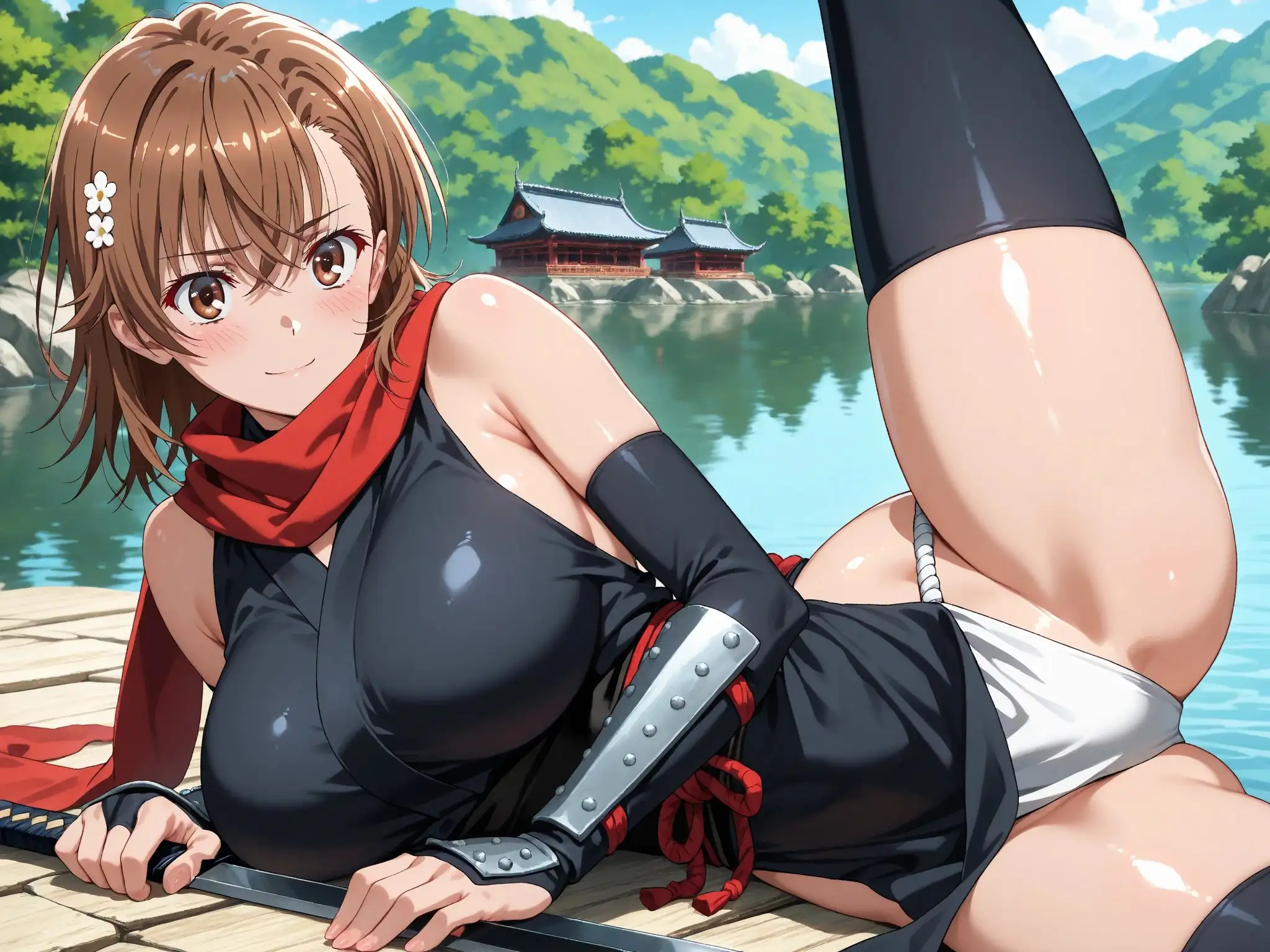 【発情ヒロイン】とある科学の超電〇砲  御坂〇琴  くのいちへん  〜横長画面〜 8ページ