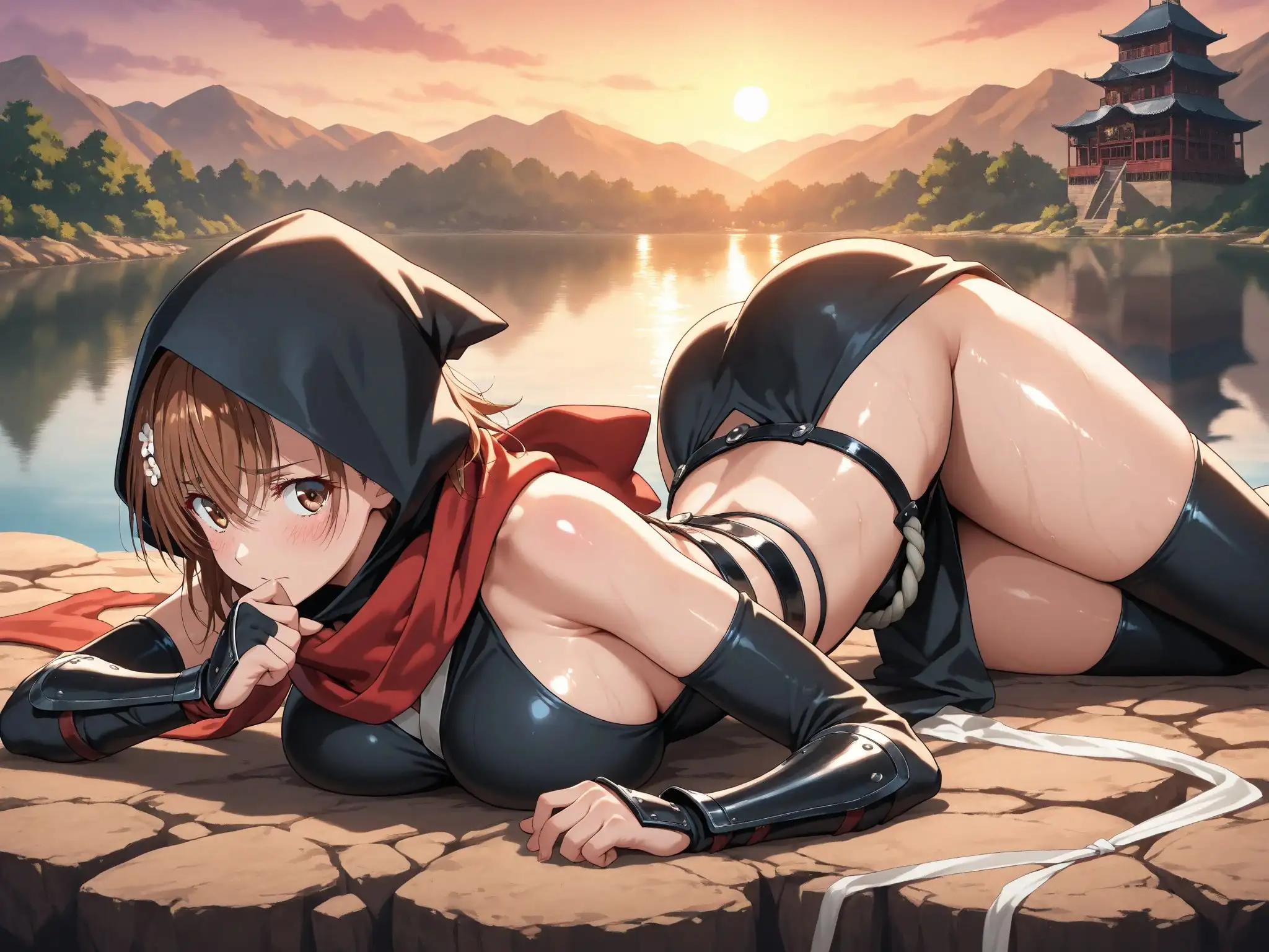 【発情ヒロイン】とある科学の超電〇砲  御坂〇琴  くのいちへん  〜横長画面〜 9ページ