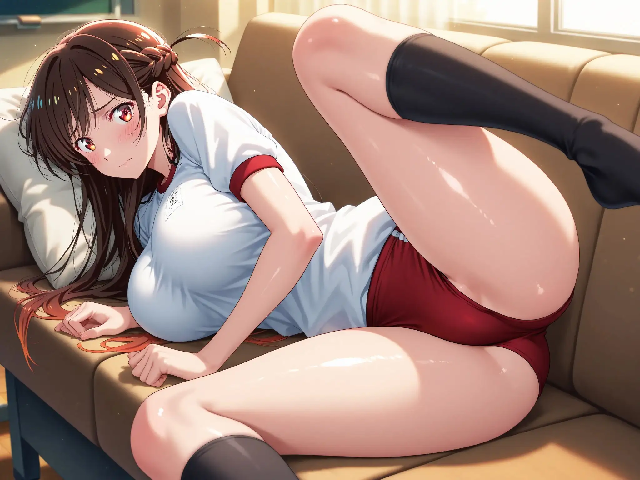 【発情ヒロイン】彼女、お借りし〇す 水〇千鶴 体操服ブルマ編 5ページ