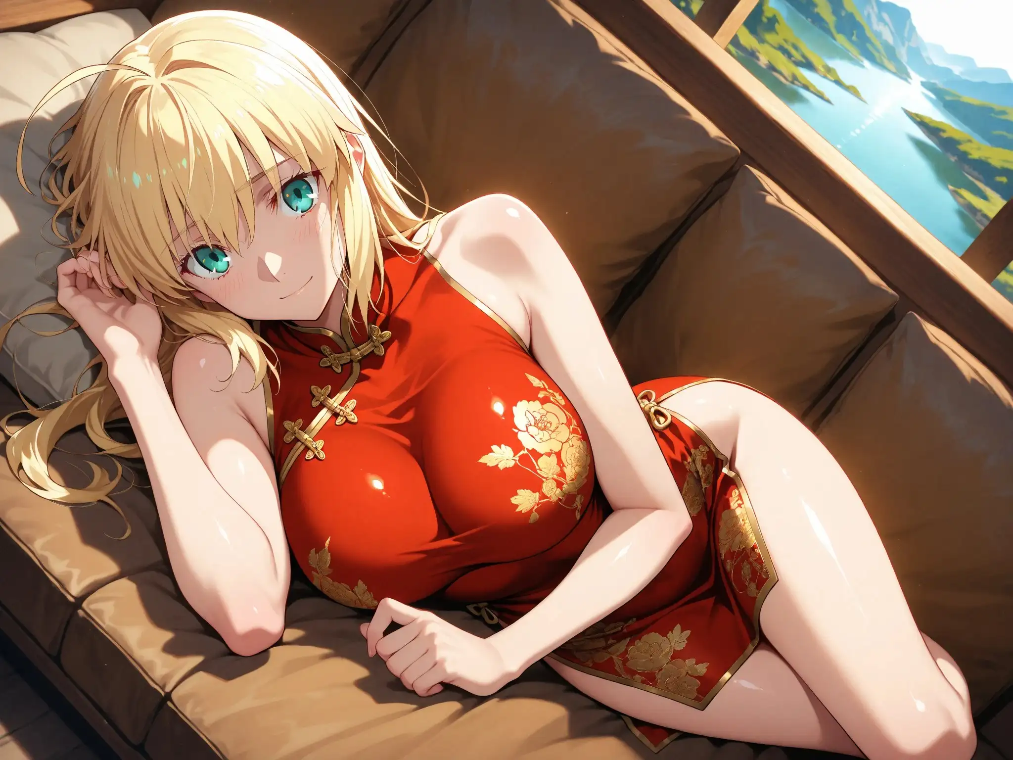 【発情ヒロイン】Fate/st●y night  セイ●ー  ノーパンチャイナ服編 4ページ