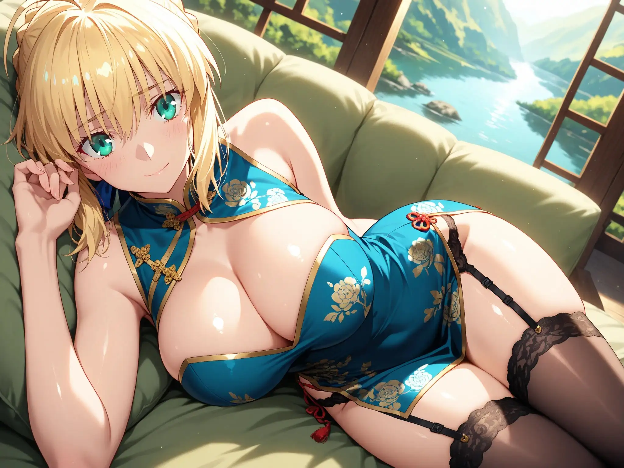 【発情ヒロイン】Fate/st●y night  セイ●ー  ノーパンチャイナ服編 5ページ