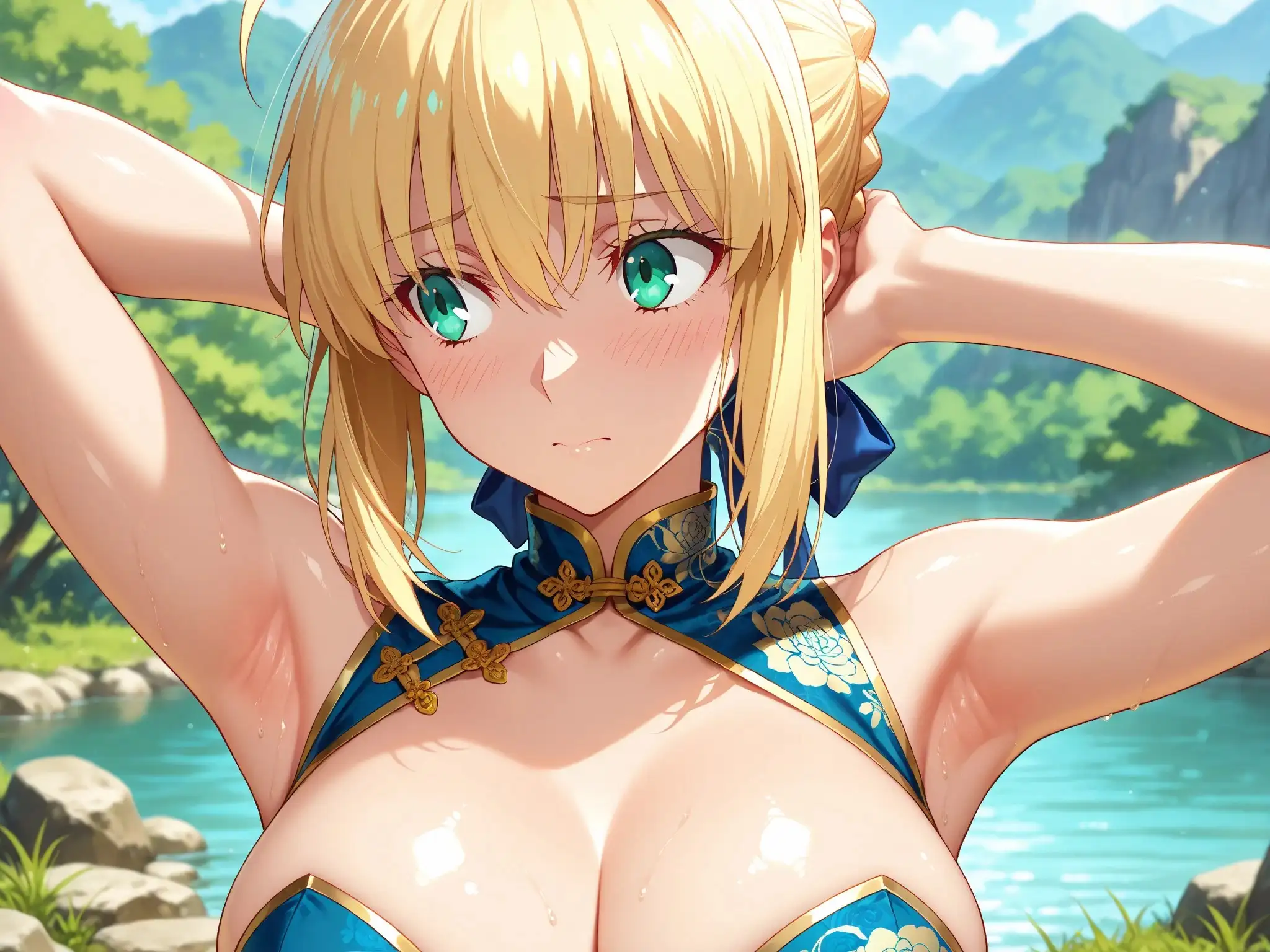 【発情ヒロイン】Fate/st●y night  セイ●ー  ノーパンチャイナ服編 10ページ