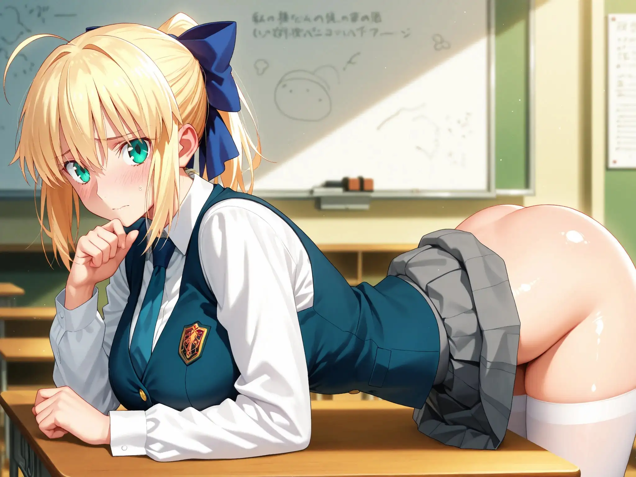 【発情ヒロイン】Fate/st●y night  セイ●ー  制服SEX編 4ページ