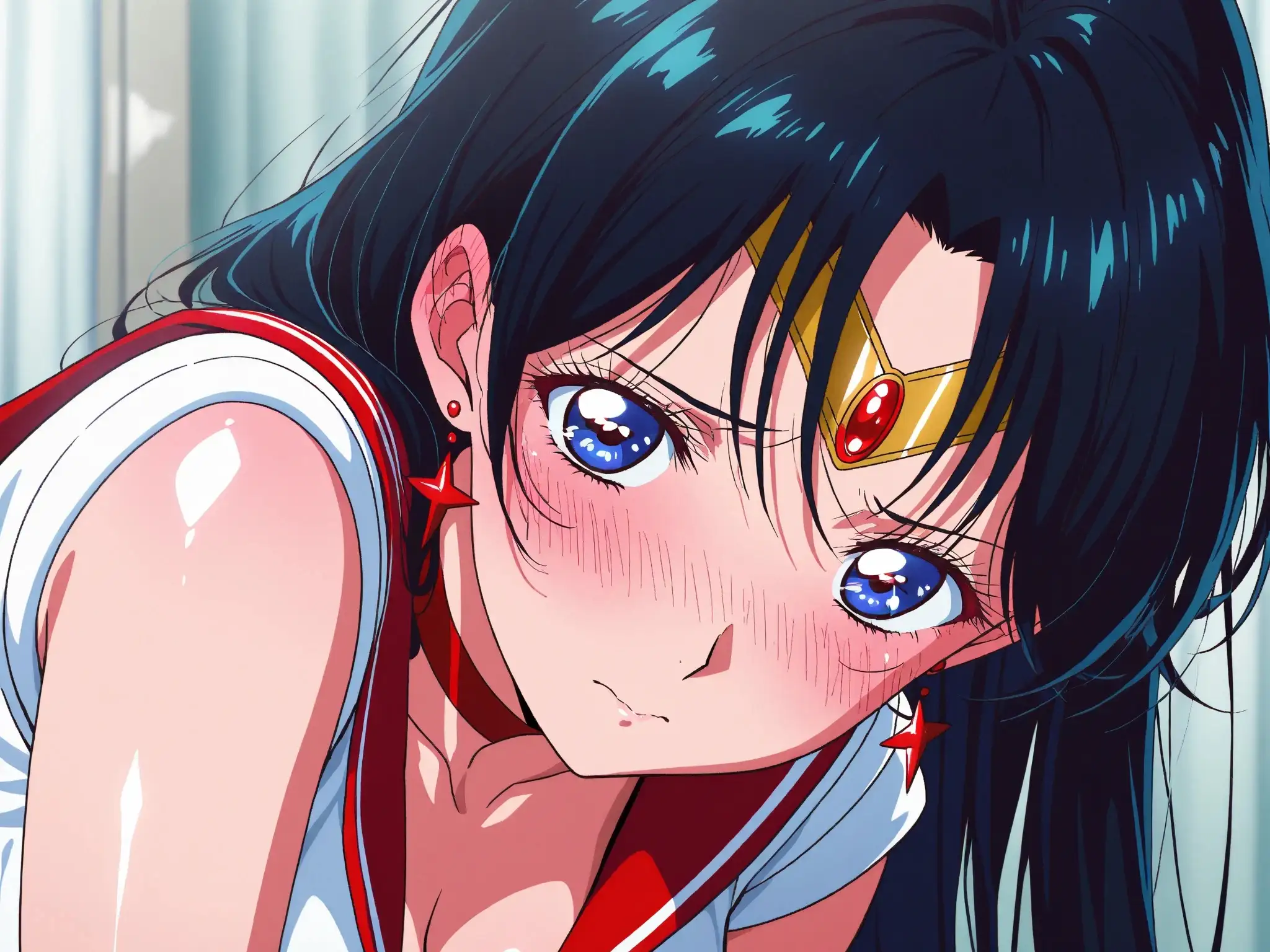 【発情ヒロイン】美少女戦士セー●ーマーズ  和室でおじさん相手に腰振りが止まりません 4ページ