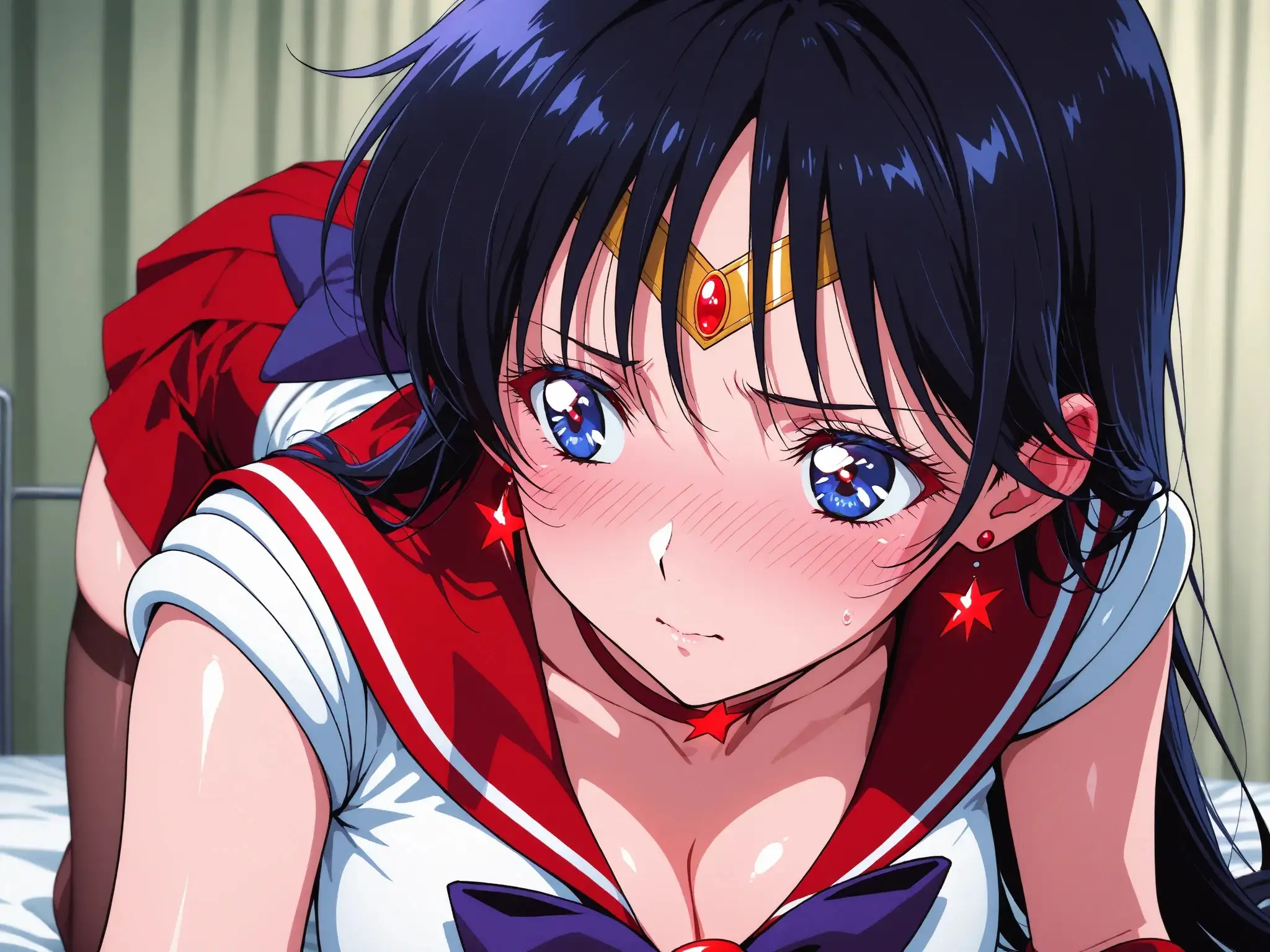 【発情ヒロイン】美少女戦士セー●ーマーズ  和室でおじさん相手に腰振りが止まりません 5ページ