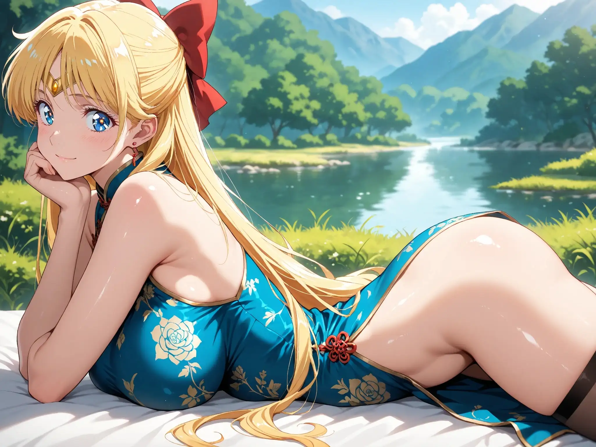 【発情ヒロイン】美少女戦士セー●ーヴィーナス  すけすけチャイナで青姦編 4ページ