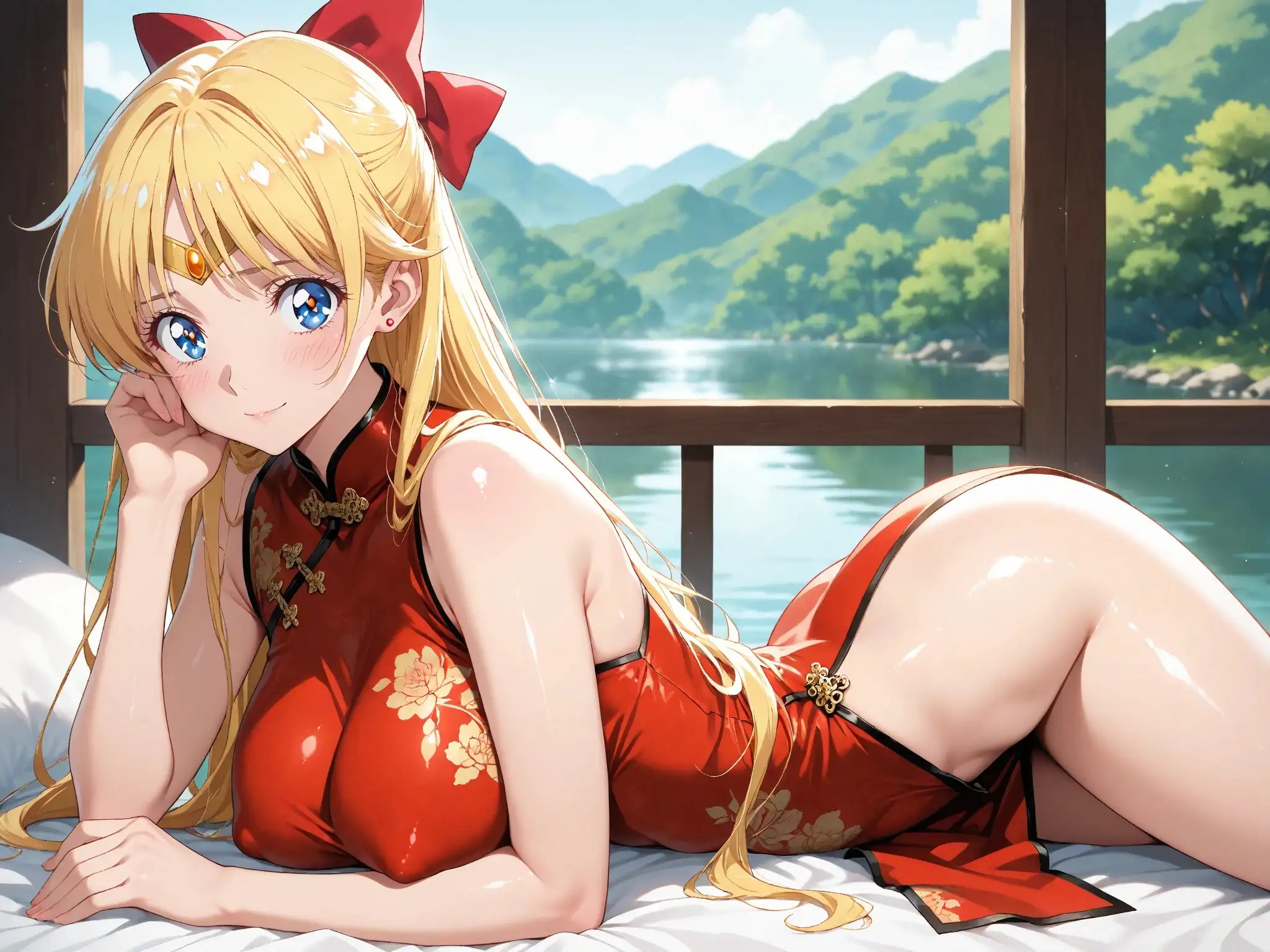 【発情ヒロイン】美少女戦士セー●ーヴィーナス  すけすけチャイナで青姦編 5ページ