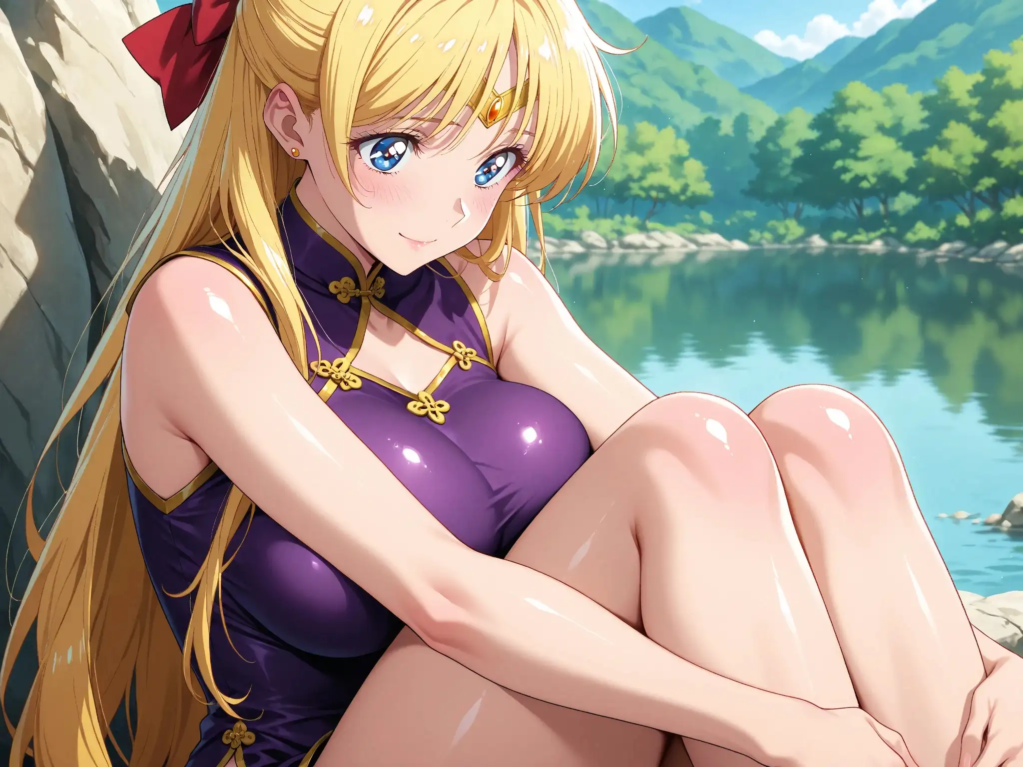 【発情ヒロイン】美少女戦士セー●ーヴィーナス  すけすけチャイナで青姦編 7ページ