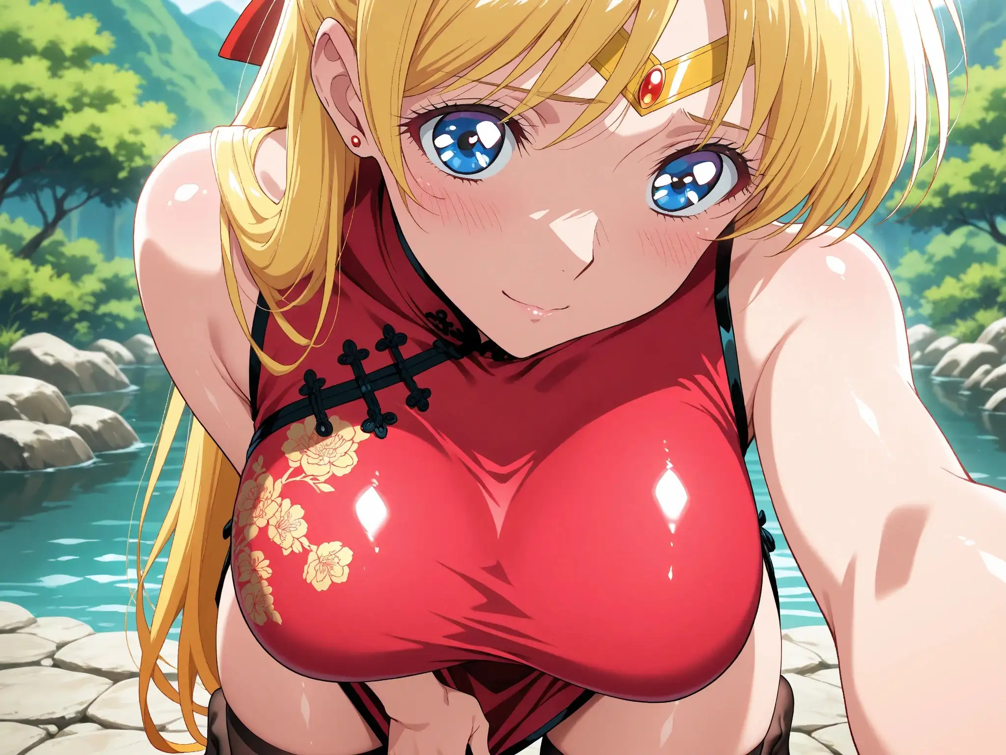 【発情ヒロイン】美少女戦士セー●ーヴィーナス  すけすけチャイナで青姦編 8ページ