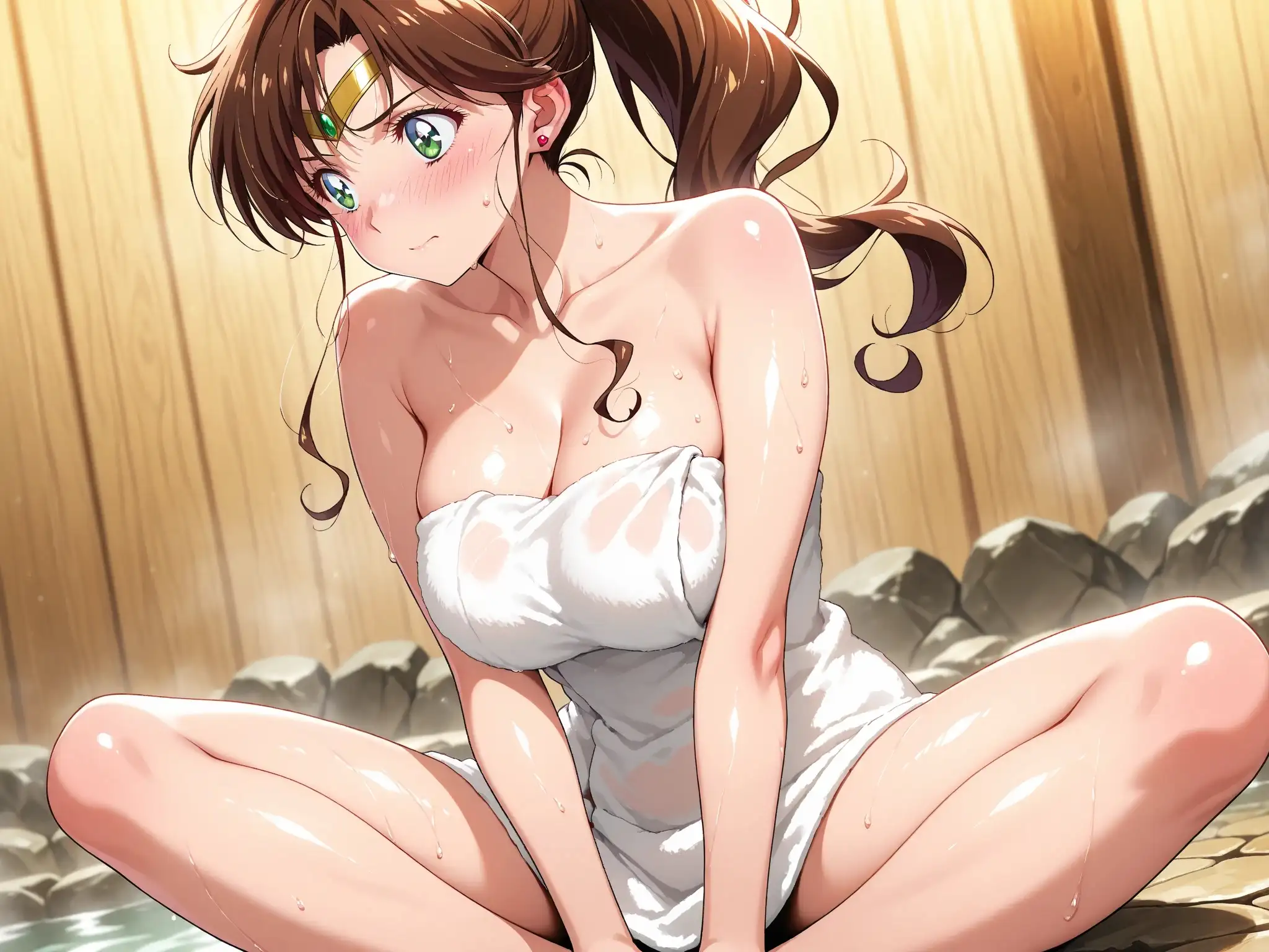 【発情ヒロイン】美少女戦士セー●ージュピター  温泉で濃厚セックス編 8ページ