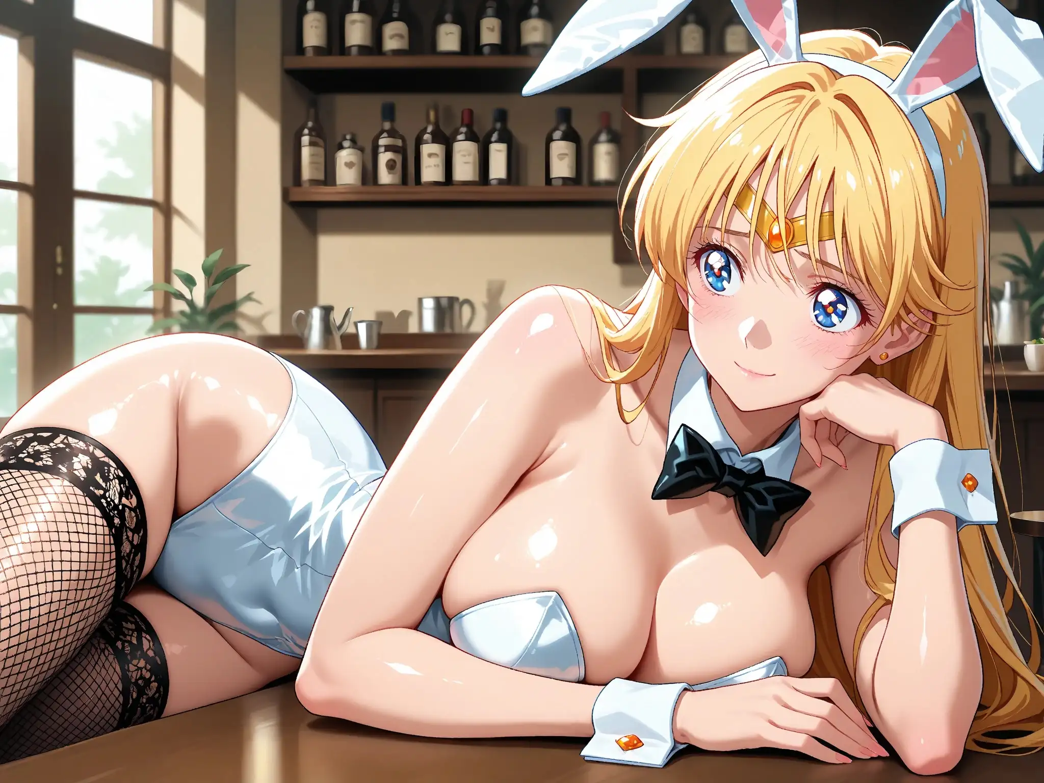 【発情美少女】美少女戦士セーラー〇ーン セー〇ーヴィーナス  バニーガール編 5ページ