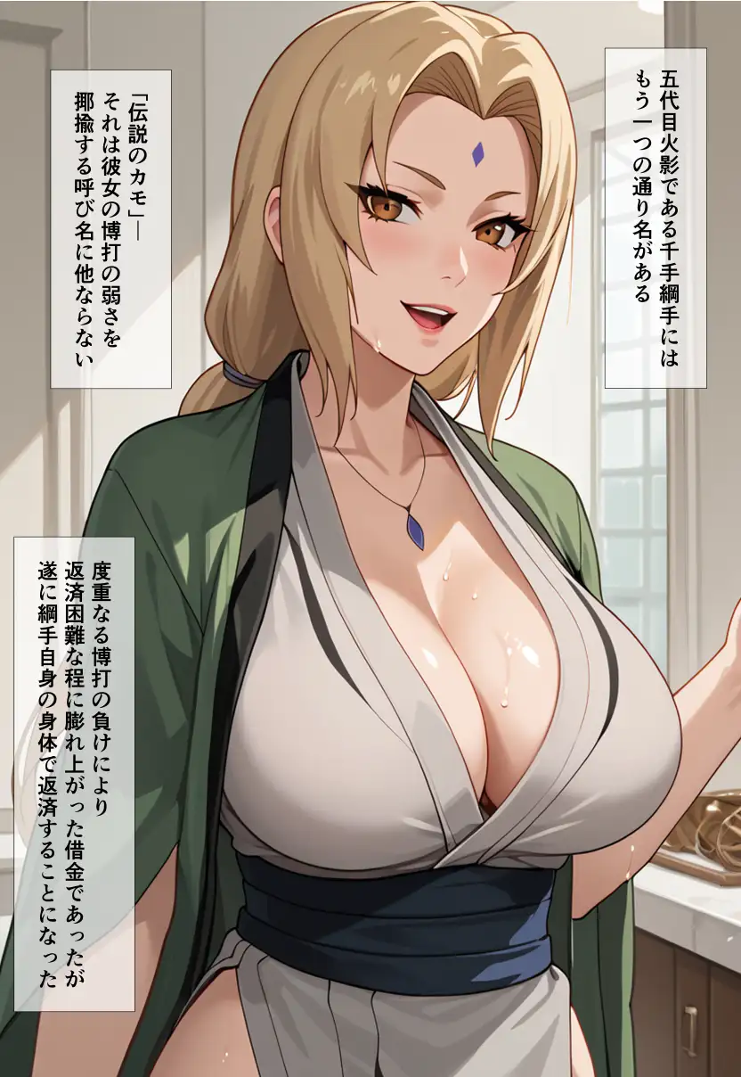 千○綱手 年下男子と過激交尾。性○隷になった綱手様にハードセックス。いつでもどこでも射精させてもらう話 2ページ