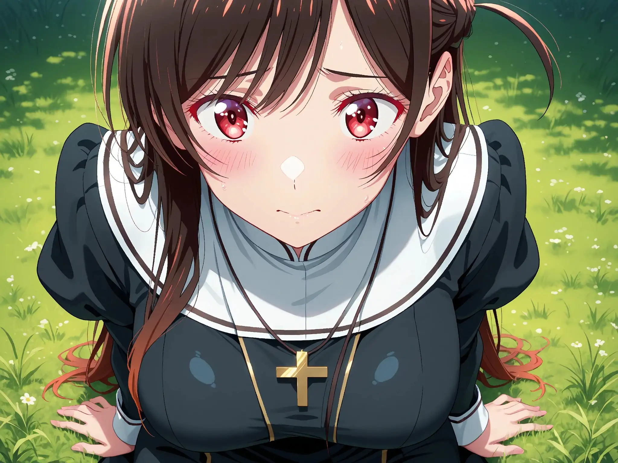 【発情ヒロイン】彼女、お借りし●す  水原●鶴  シスター服編 5ページ